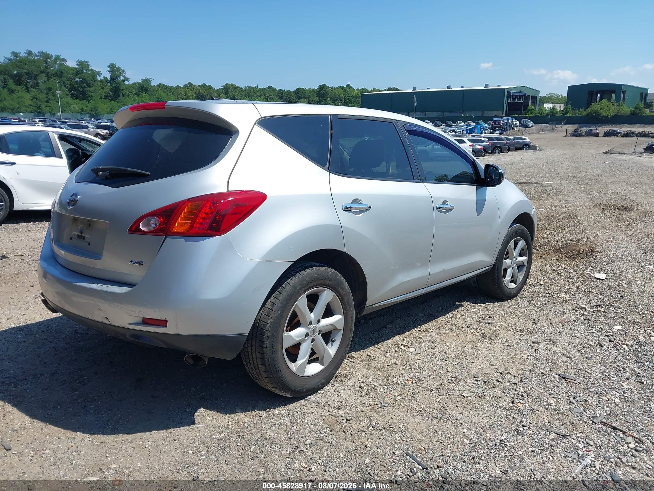 2010 Nissan Murano S Серый vin: JN8AZ1MW9AW115438
