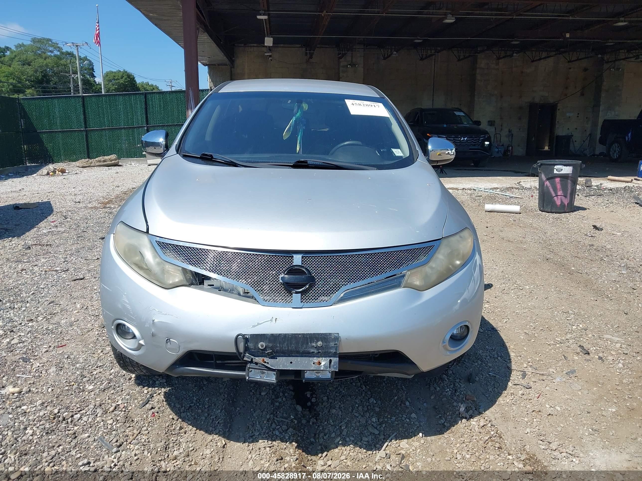 2010 Nissan Murano S Серый vin: JN8AZ1MW9AW115438
