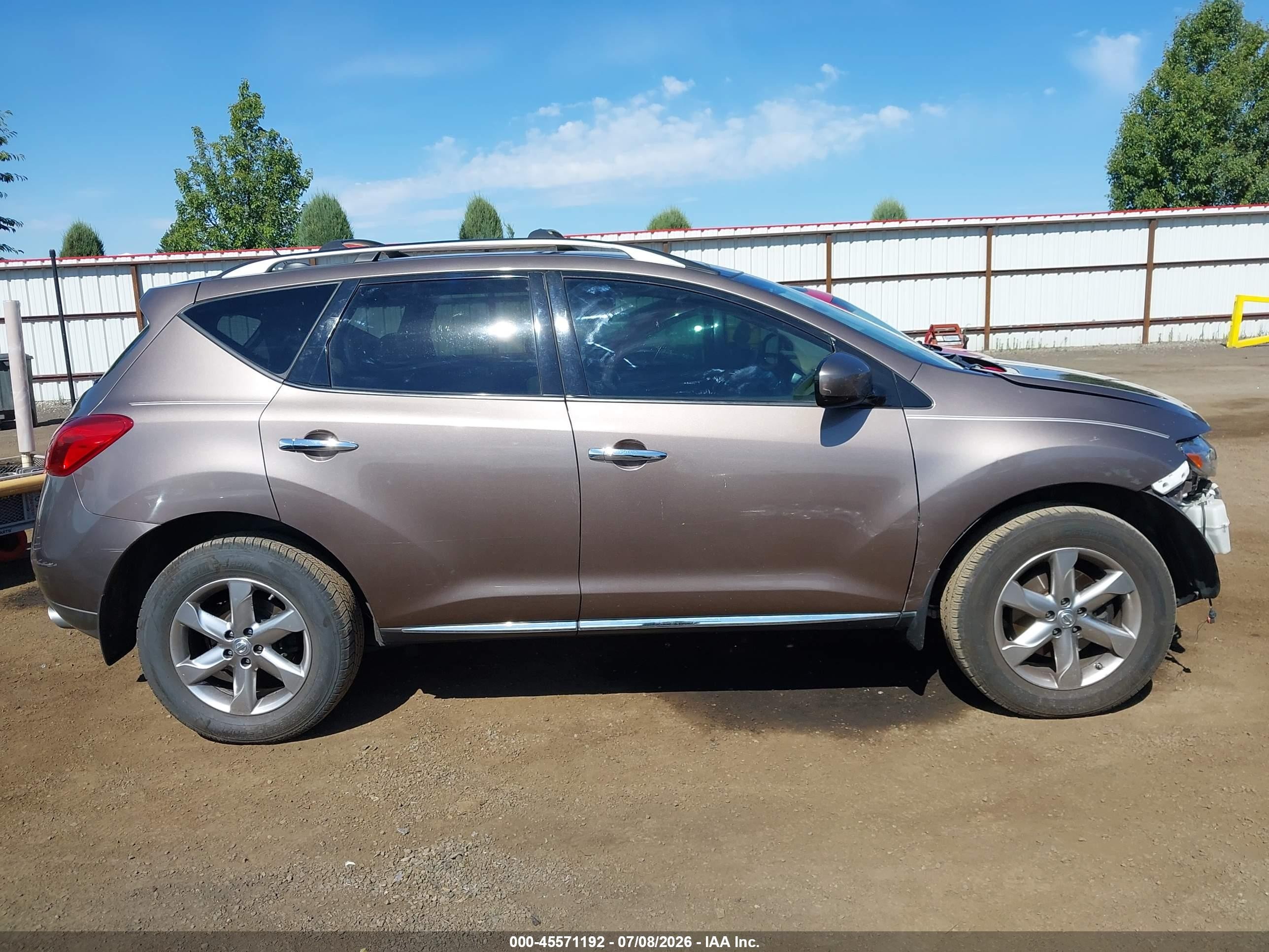2010 Nissan Murano Sl Серый vin: JN8AZ1MW9AW137472