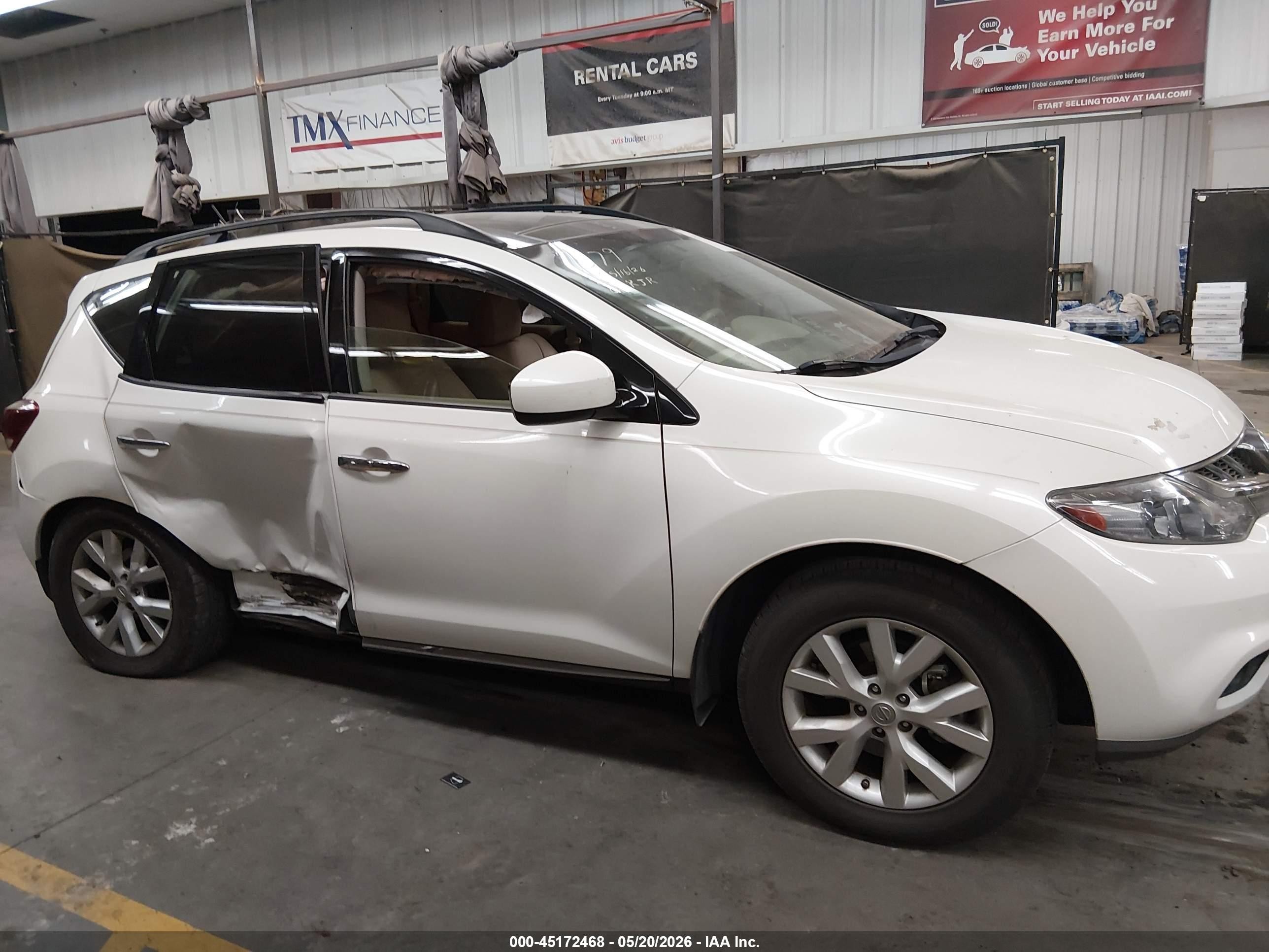 2011 Nissan Murano Sv White vin: JN8AZ1MW9BW182364