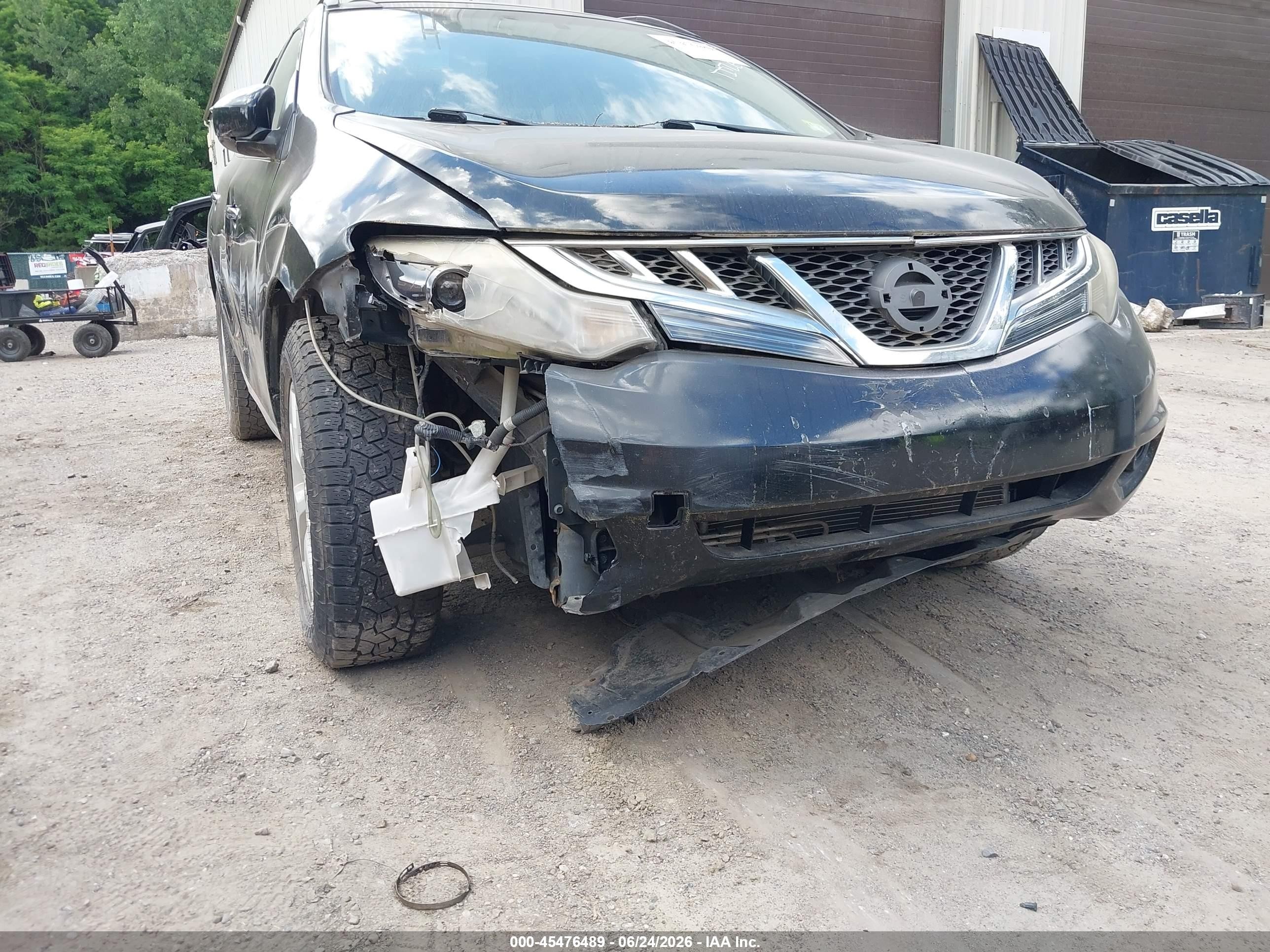 2012 Nissan Murano Sv Black vin: JN8AZ1MW9CW211198