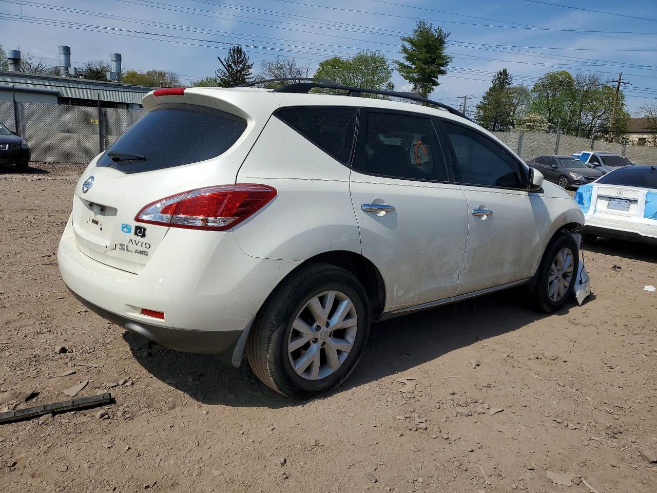 2012 Nissan Murano S Белый vin: JN8AZ1MW9CW219091