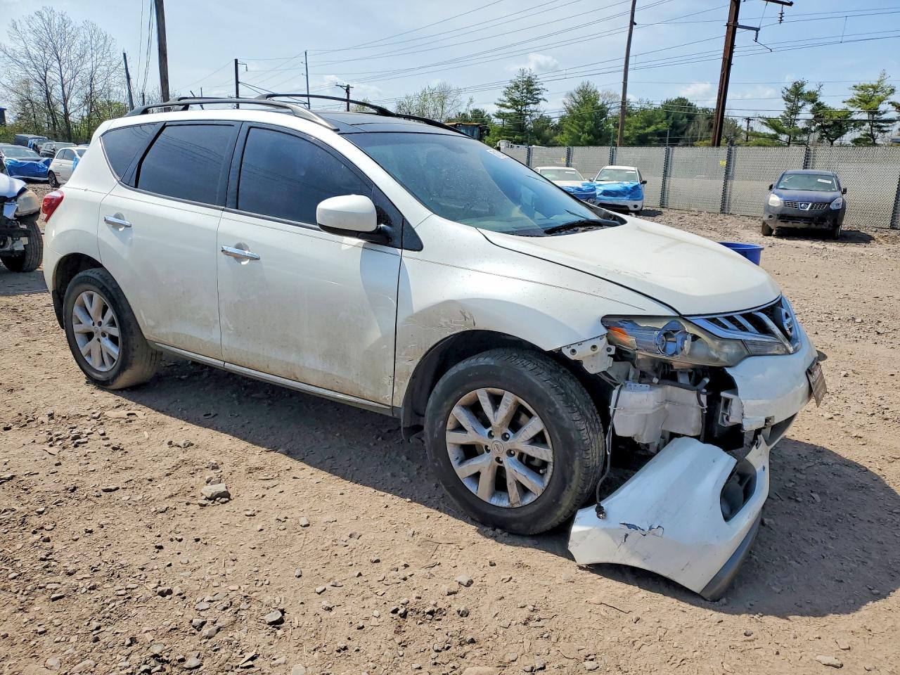 2012 Nissan Murano S Белый vin: JN8AZ1MW9CW219091