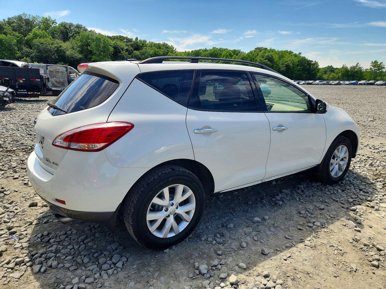 2014 Nissan Murano Sl White vin: JN8AZ1MW9EW512122