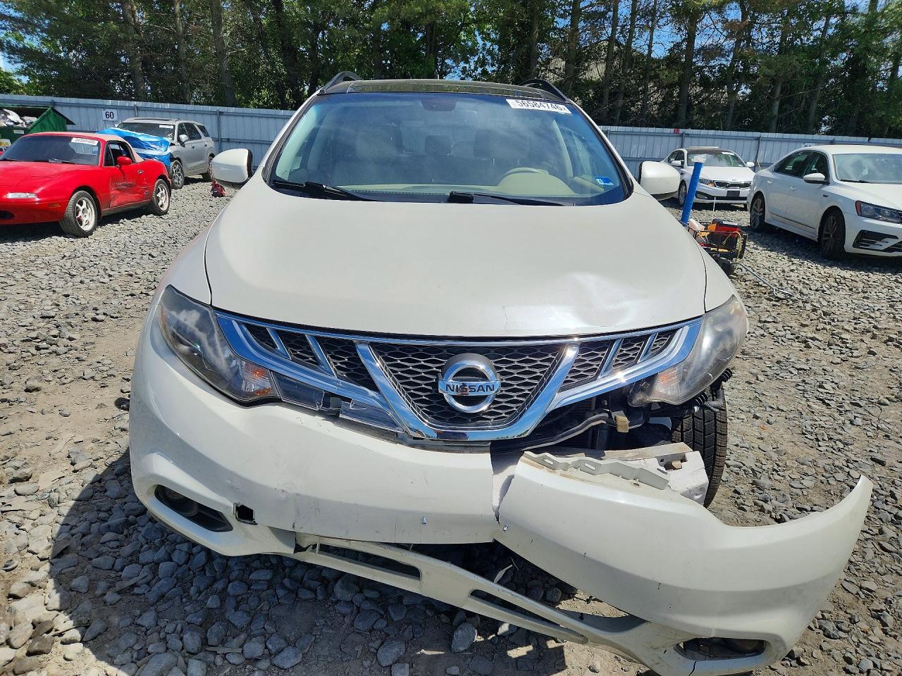 2014 Nissan Murano Sl White vin: JN8AZ1MW9EW512122