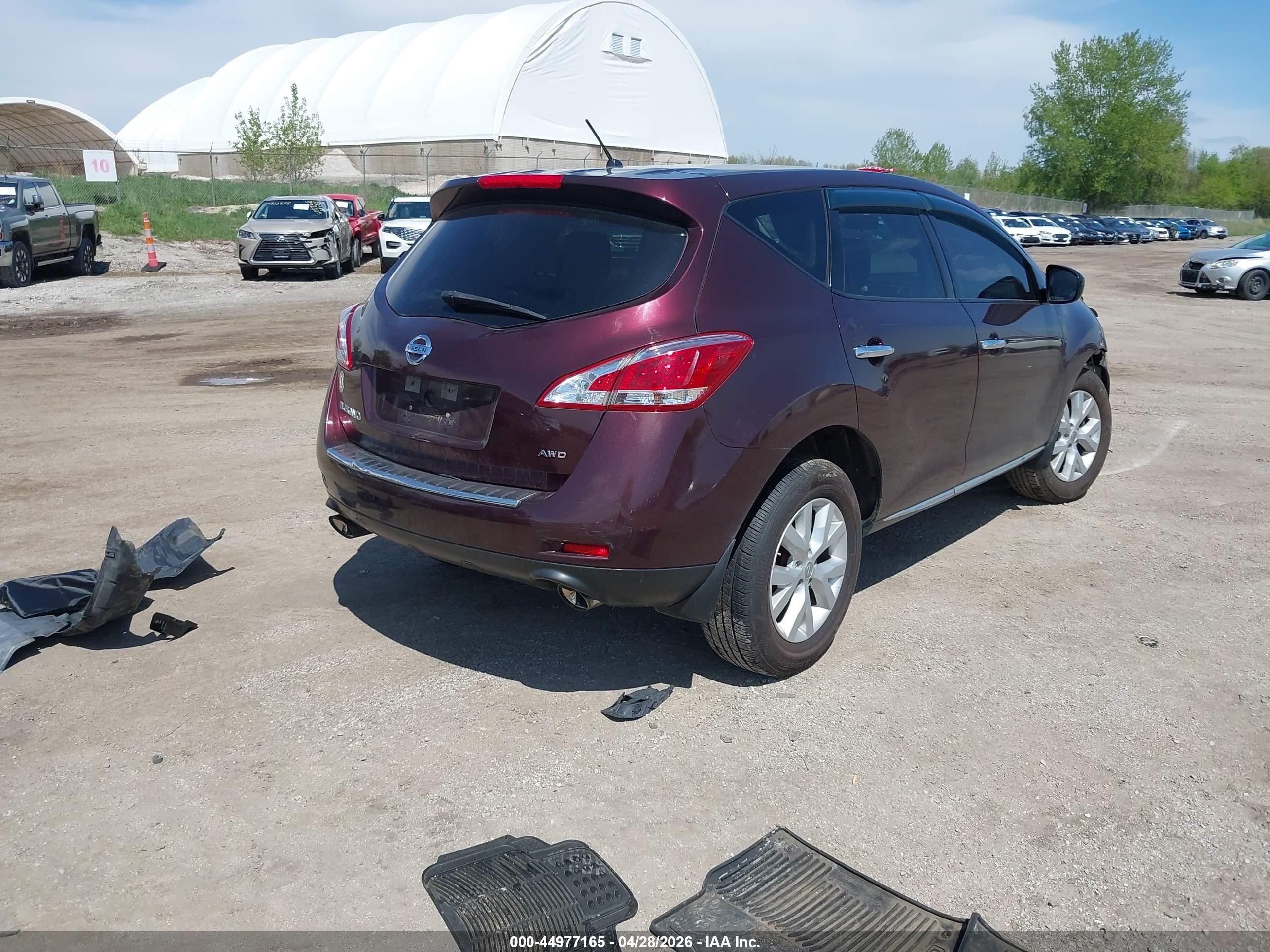 2014 Nissan Murano S Purple vin: JN8AZ1MW9EW513321