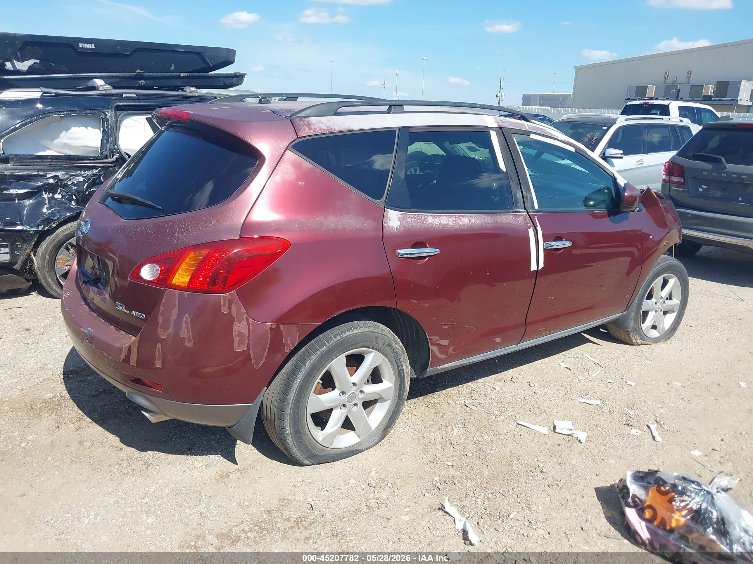 2010 Nissan Murano Sl Red vin: JN8AZ1MWXAW103542