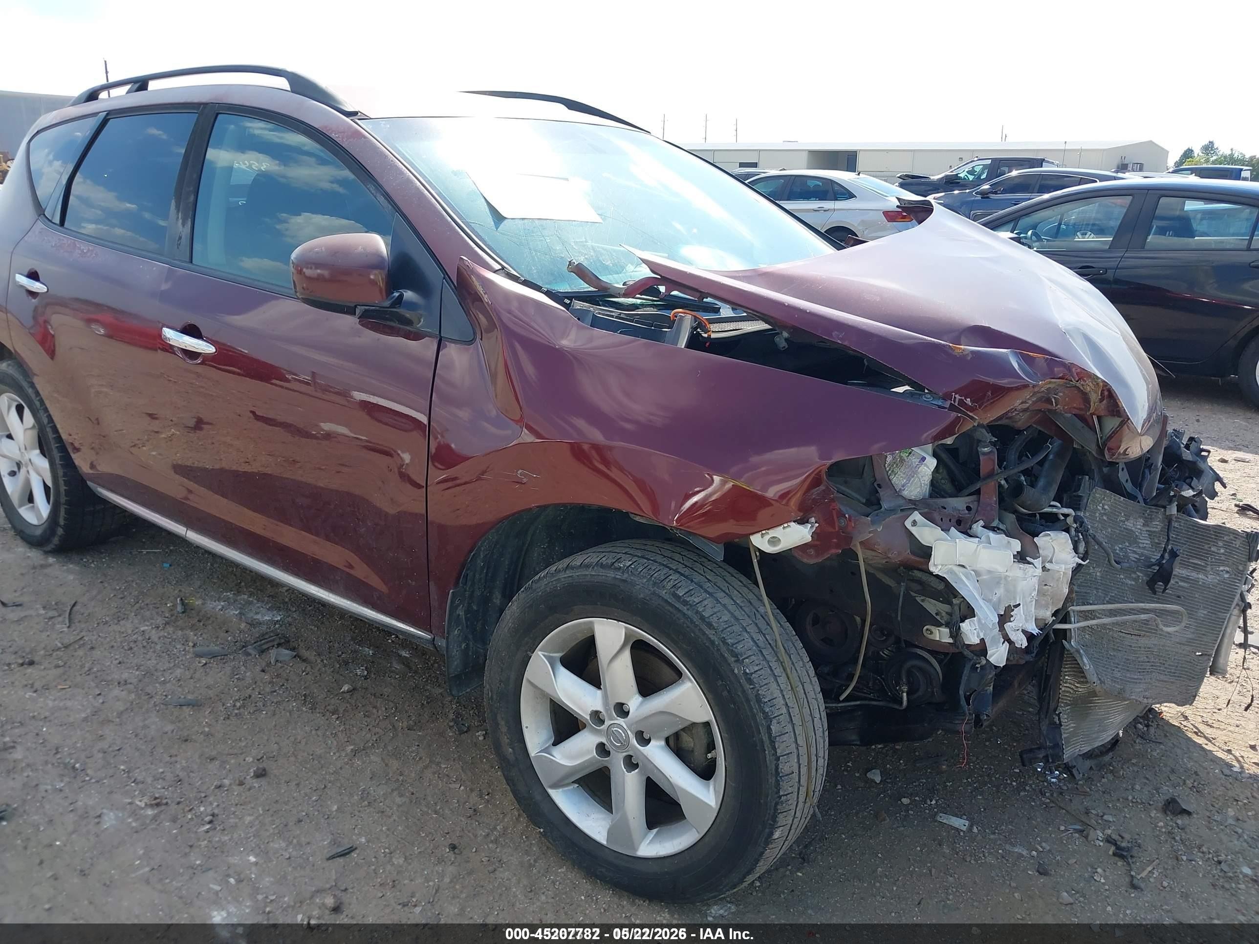 2010 Nissan Murano Sl Red vin: JN8AZ1MWXAW103542