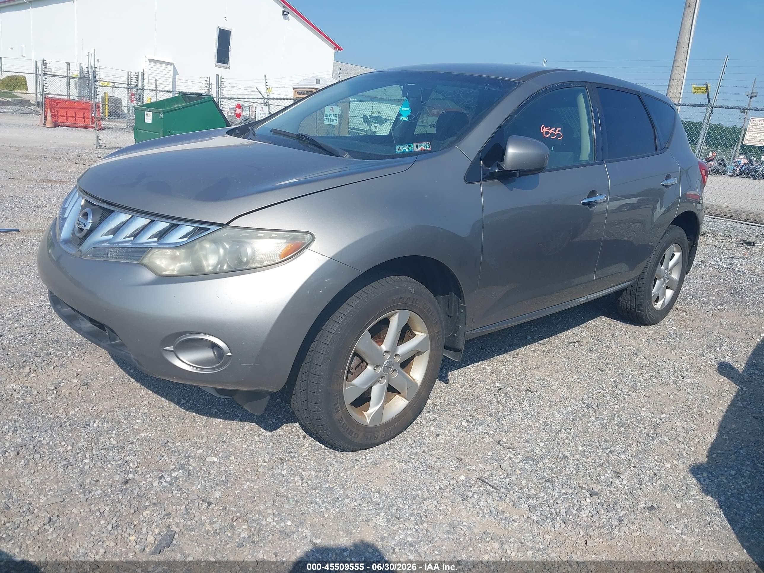 2010 Nissan Murano S Gray vin: JN8AZ1MWXAW112063