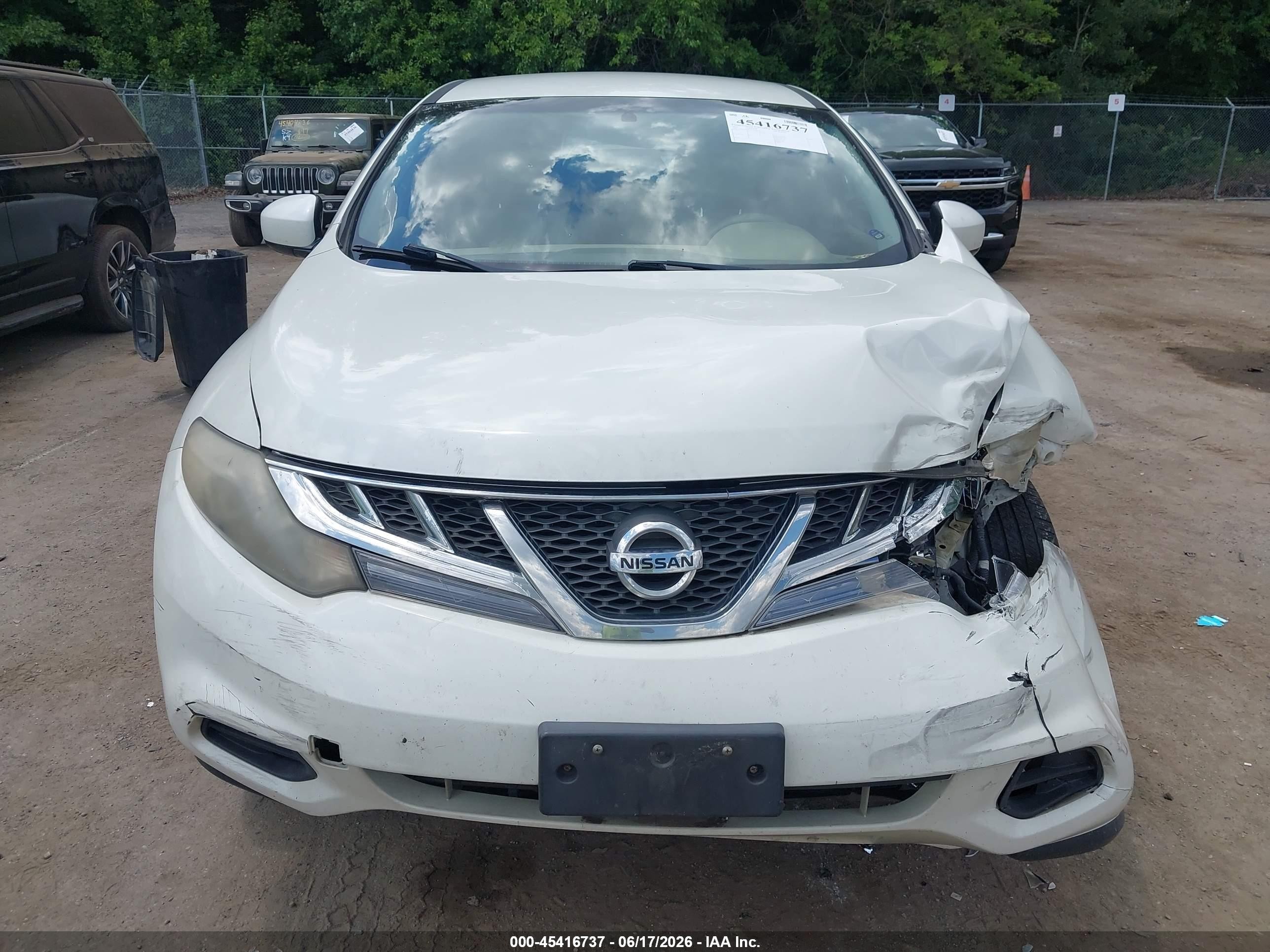 2011 Nissan Murano S Белый vin: JN8AZ1MWXBW164200