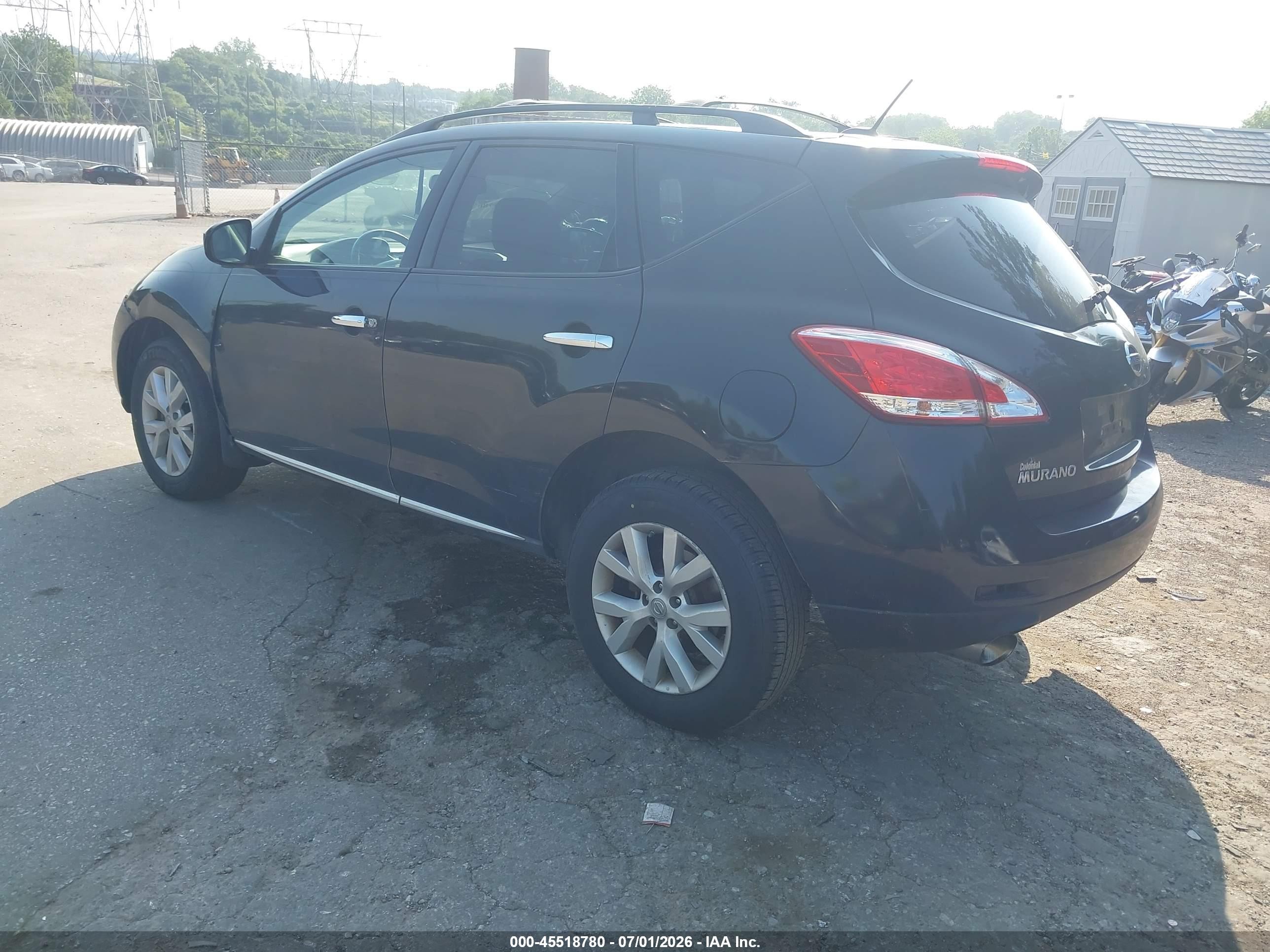 2011 Nissan Murano Sl Black vin: JN8AZ1MWXBW185824