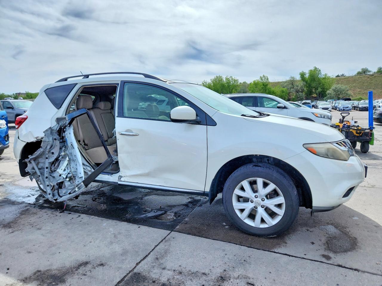 2012 Nissan Murano S White vin: JN8AZ1MWXCW223778