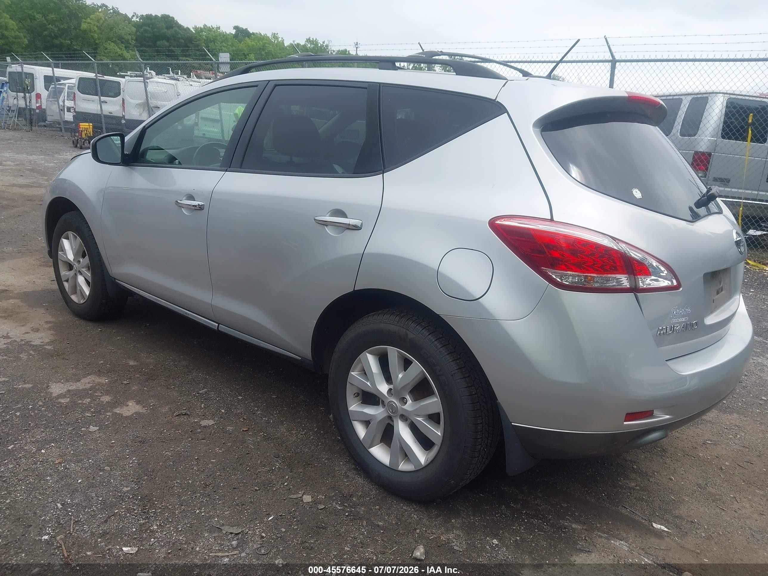 2012 Nissan Murano Sl Silver vin: JN8AZ1MWXCW230522