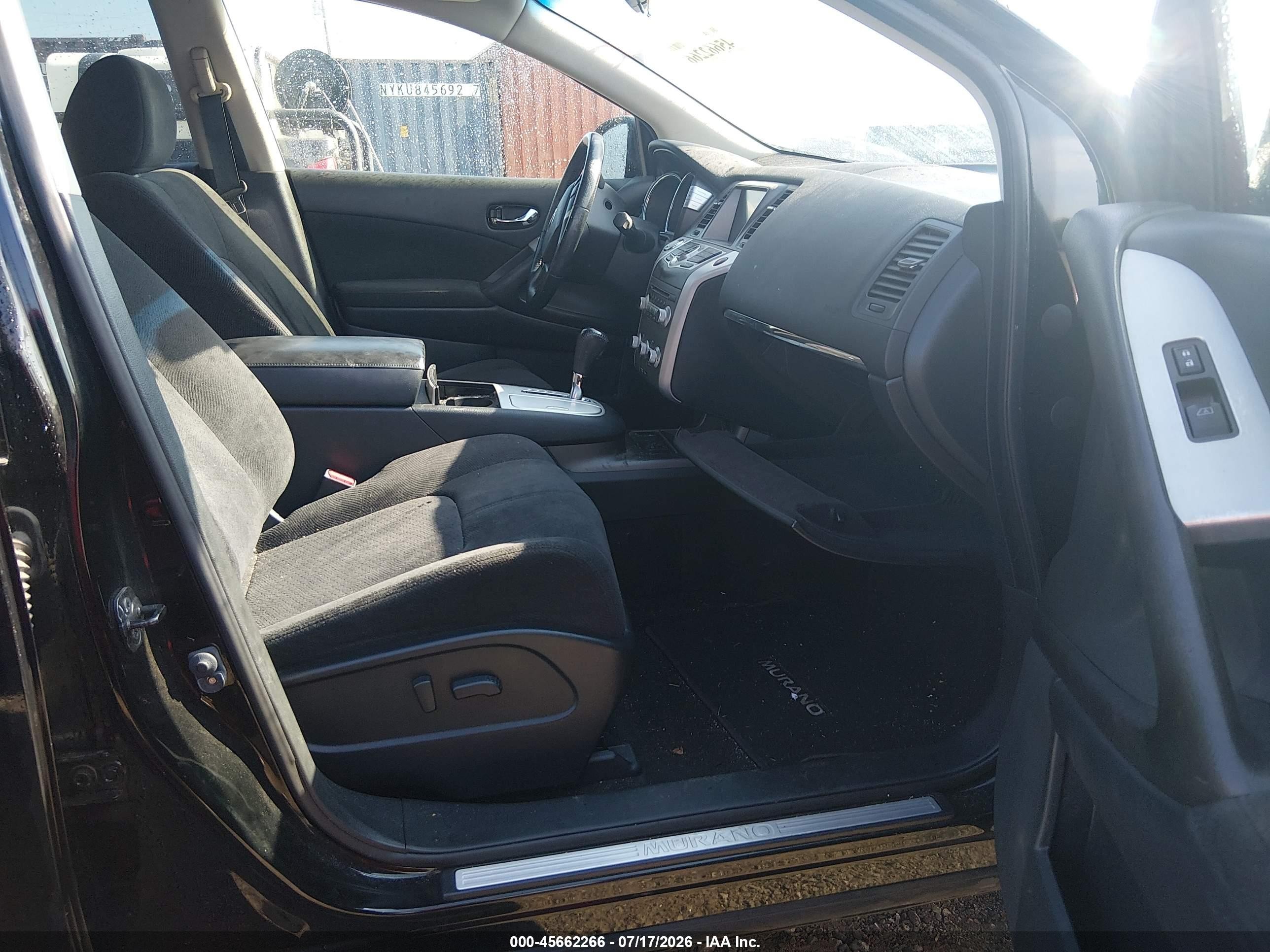 2012 Nissan Murano Sv Black vin: JN8AZ1MWXCW230827