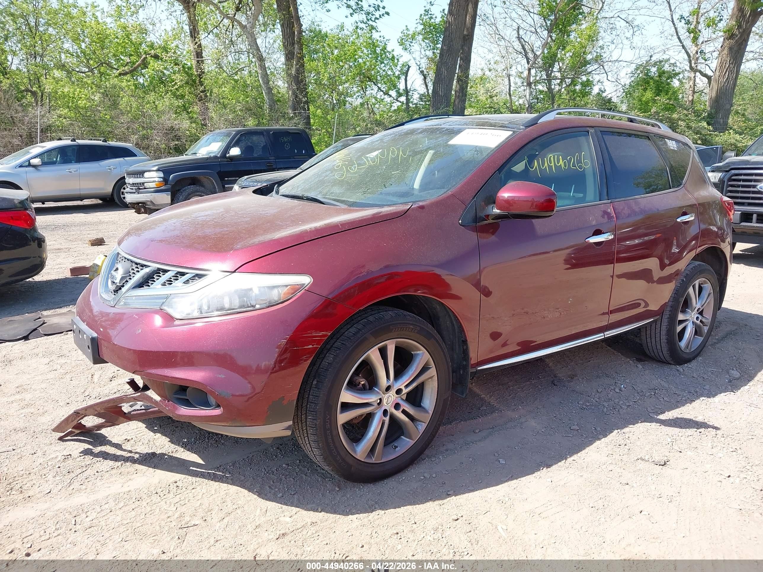 2012 Nissan Murano Le Red vin: JN8AZ1MWXCW236014