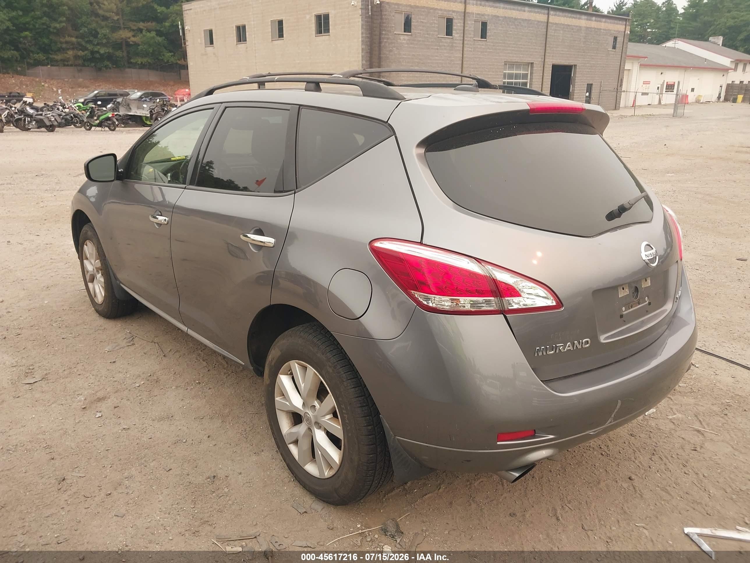 2013 Nissan Murano Sl Gray vin: JN8AZ1MWXDW317239