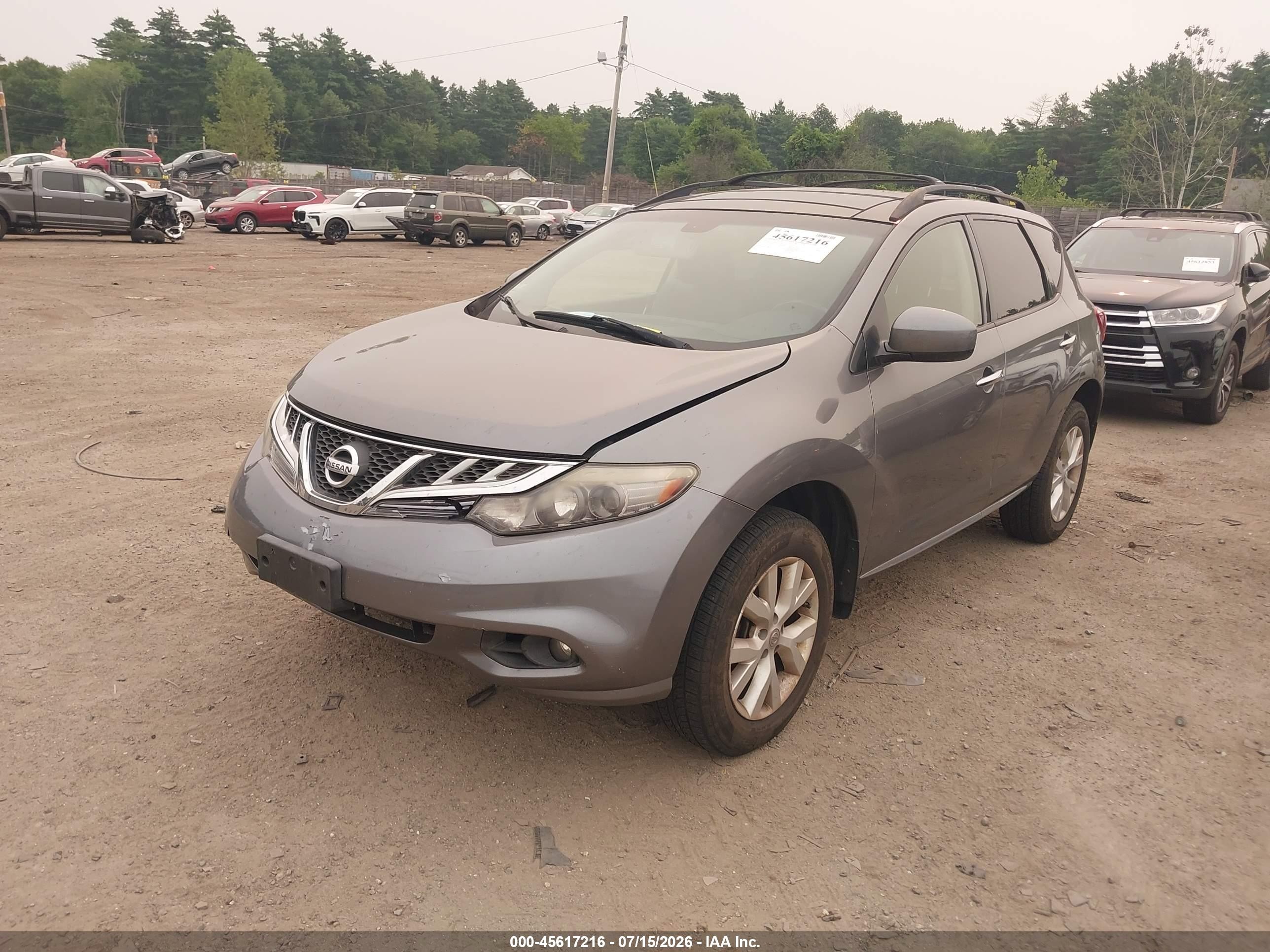 2013 Nissan Murano Sl Gray vin: JN8AZ1MWXDW317239