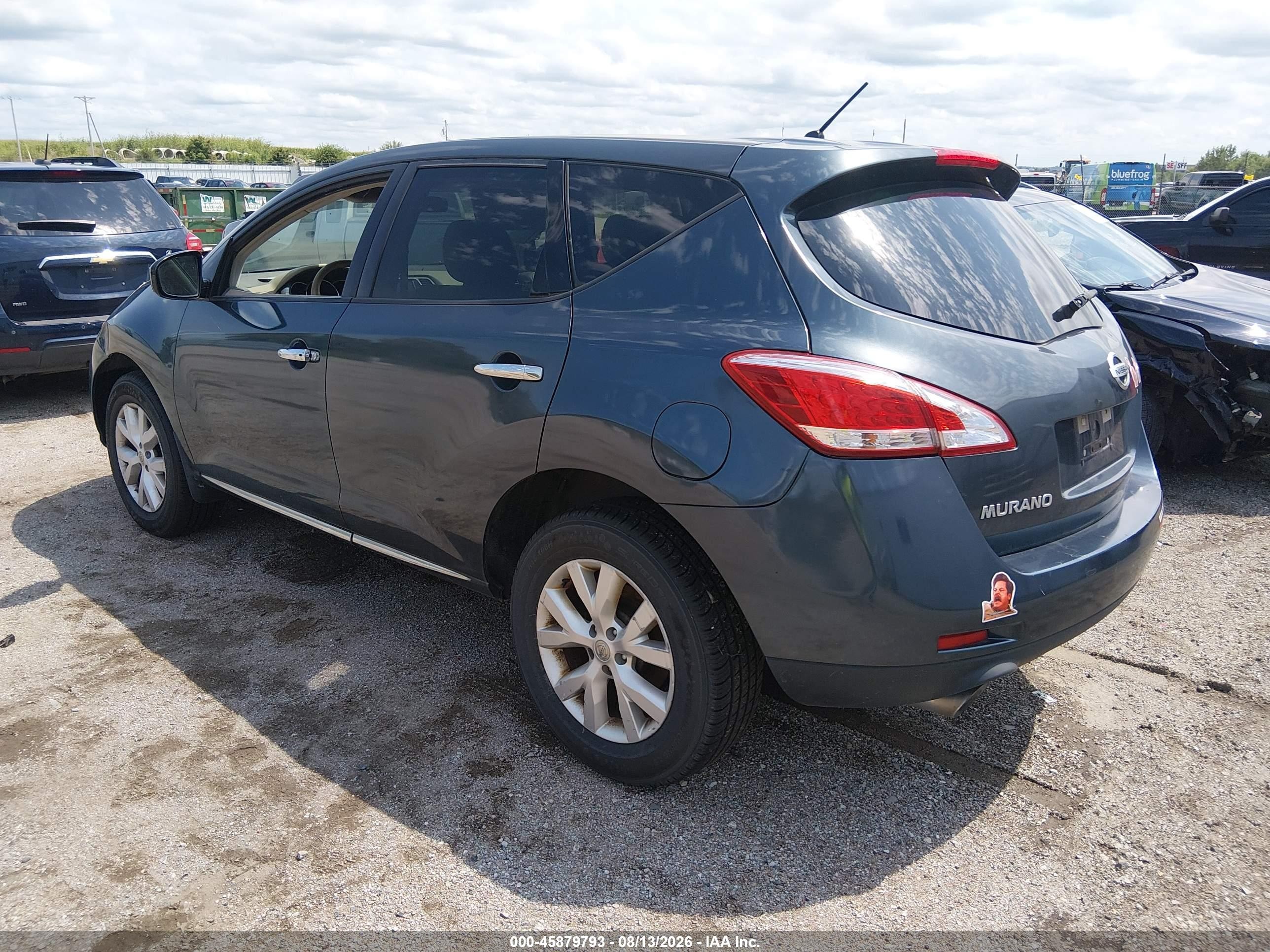 2014 Nissan Murano S Blue vin: JN8AZ1MWXEW506037