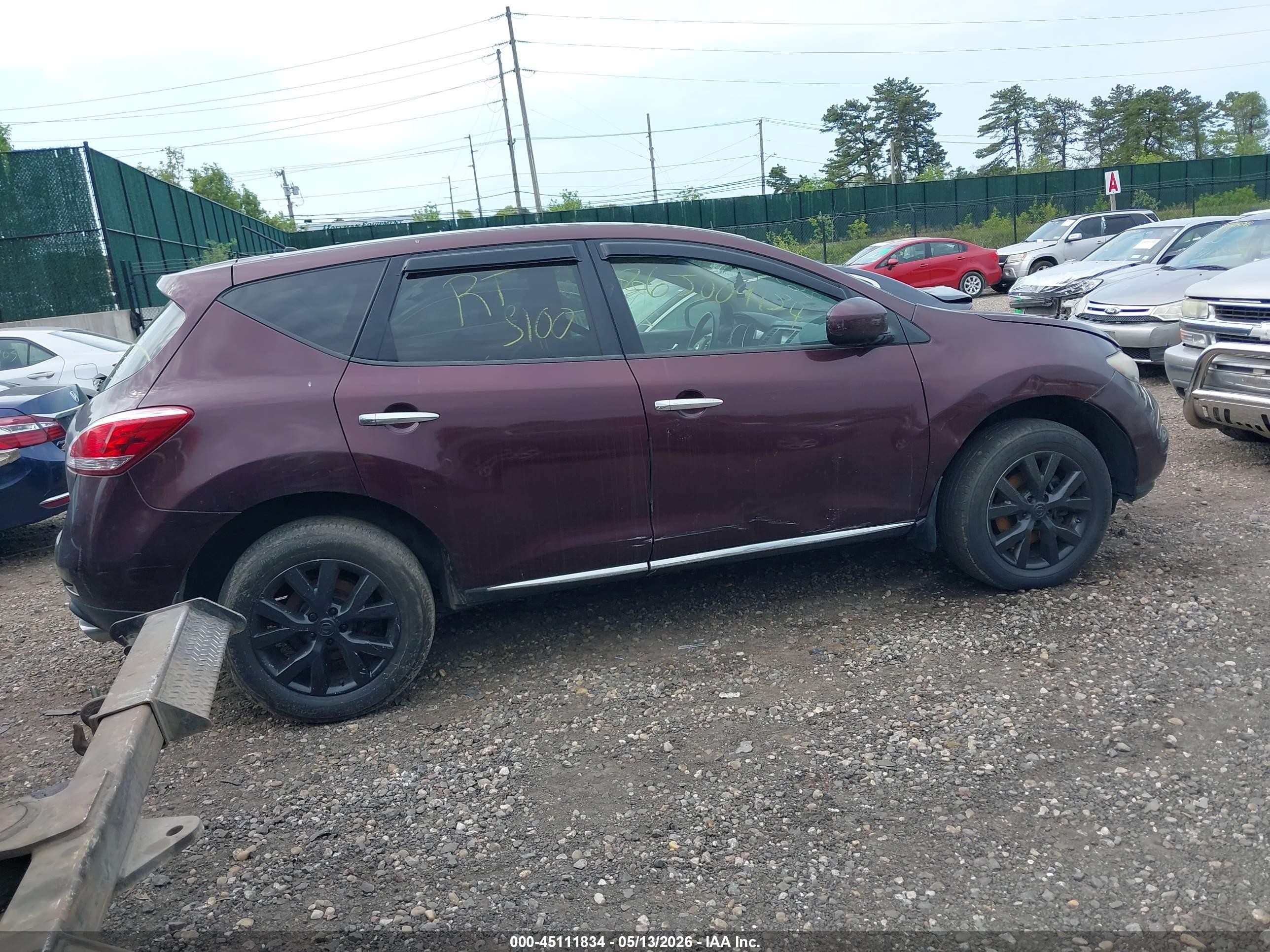 2014 Nissan Murano Le/s/sl/sv Красный vin: JN8AZ1MWXEW515644