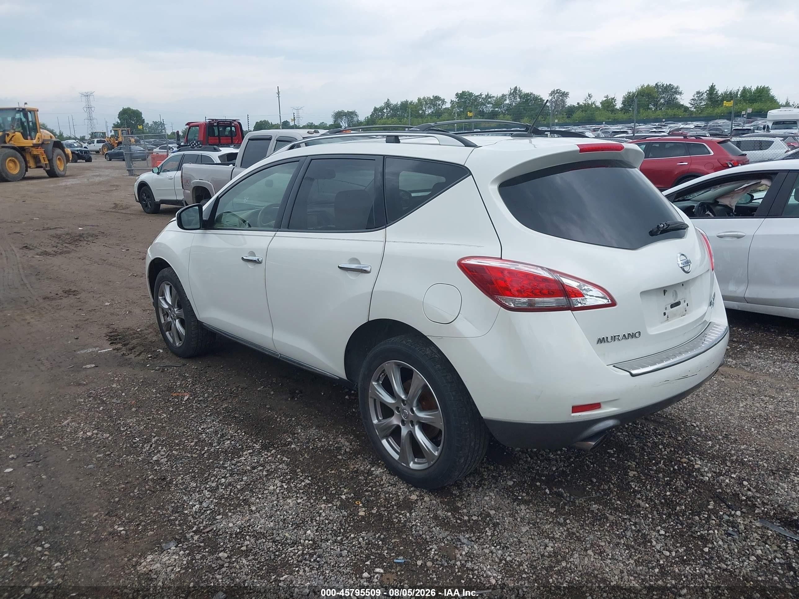 2014 Nissan Murano Le White vin: JN8AZ1MWXEW520388