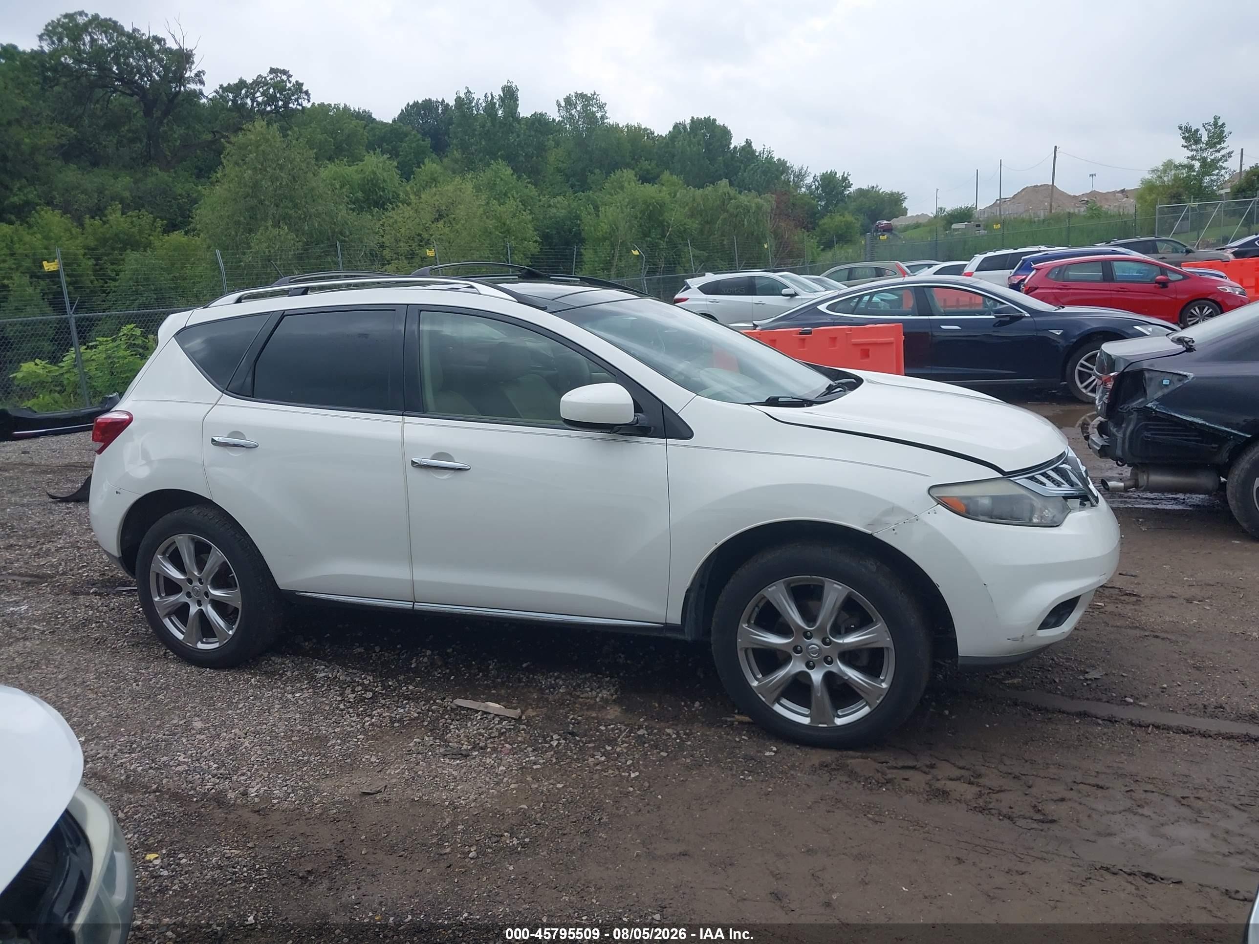 2014 Nissan Murano Le White vin: JN8AZ1MWXEW520388