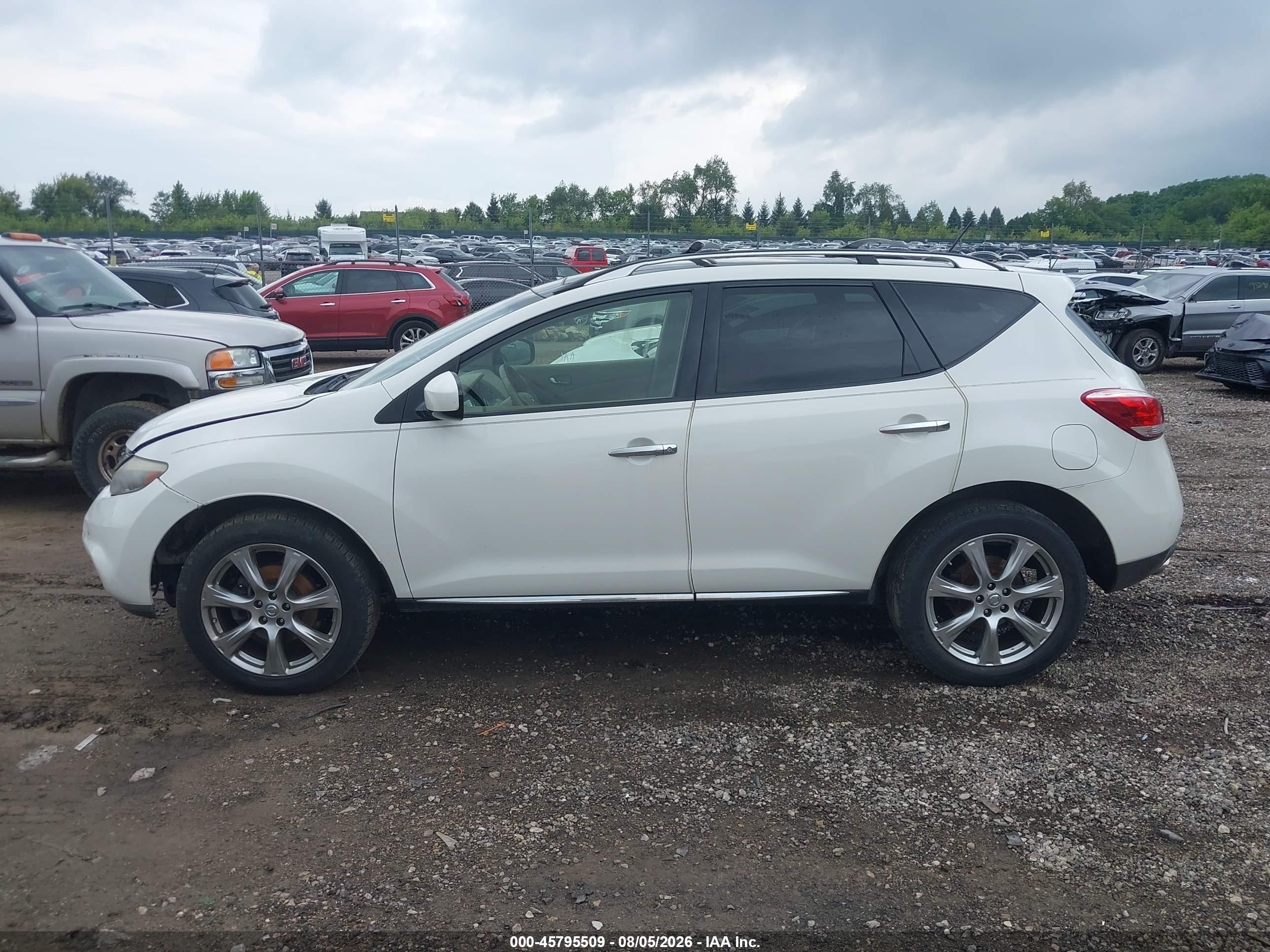 2014 Nissan Murano Le White vin: JN8AZ1MWXEW520388