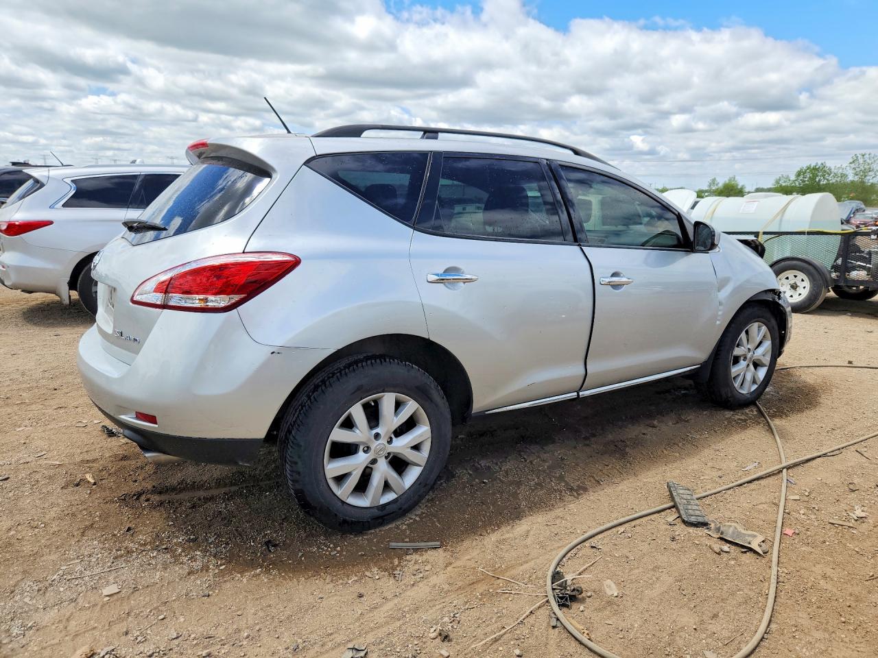 2014 Nissan Murano Sl Silver vin: JN8AZ1MWXEW522318