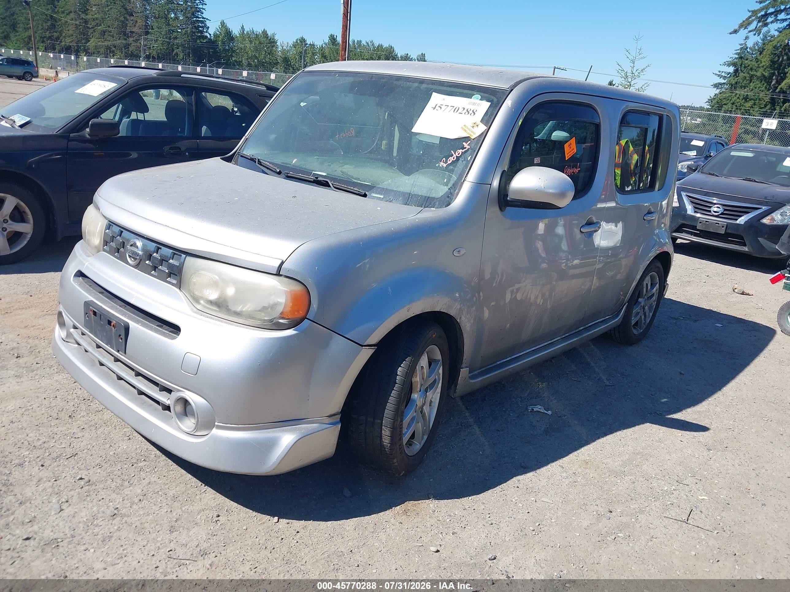 2009 Nissan Cube 1.8sl Silver vin: JN8AZ28R09T108272