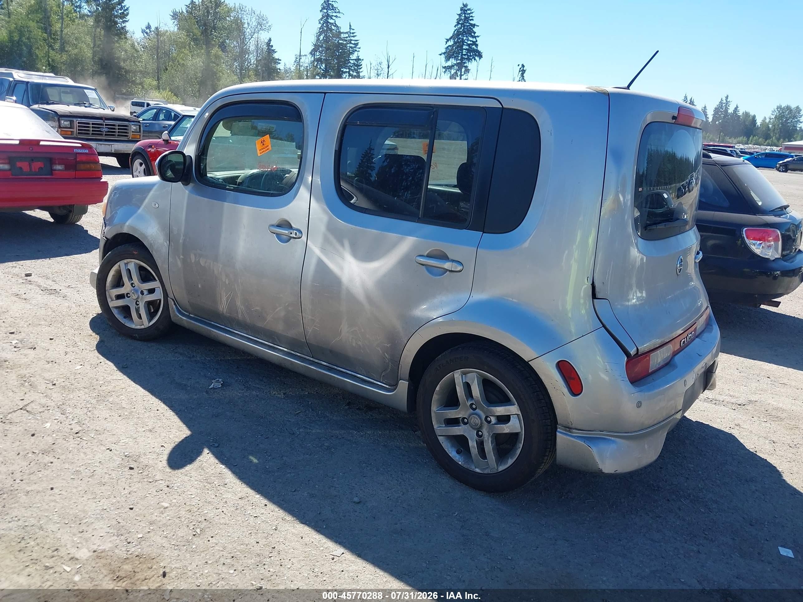 2009 Nissan Cube 1.8sl Silver vin: JN8AZ28R09T108272