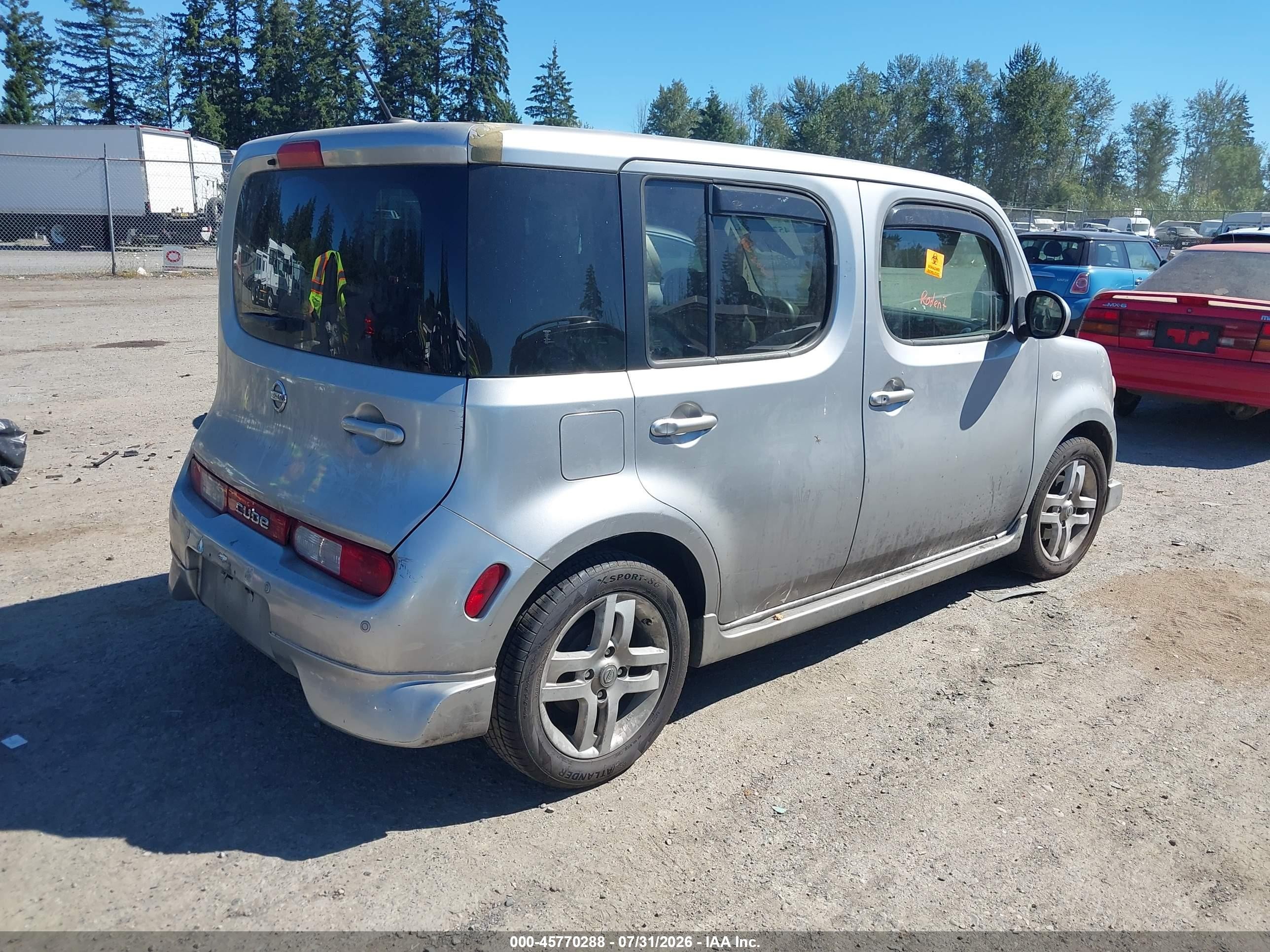 2009 Nissan Cube 1.8sl Silver vin: JN8AZ28R09T108272