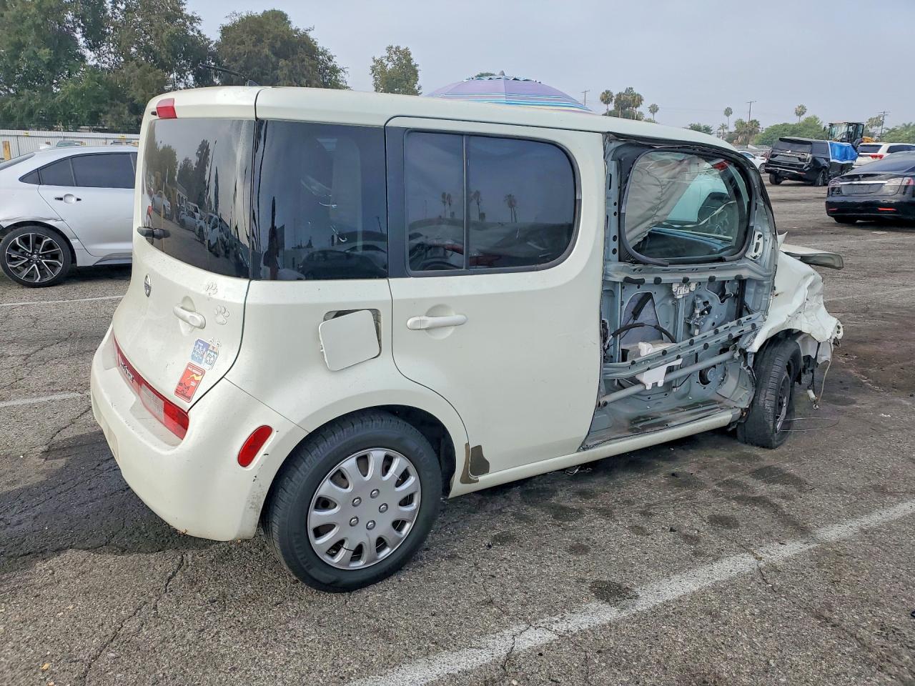 2009 Nissan Cube 1.8 White vin: JN8AZ28R69T127697