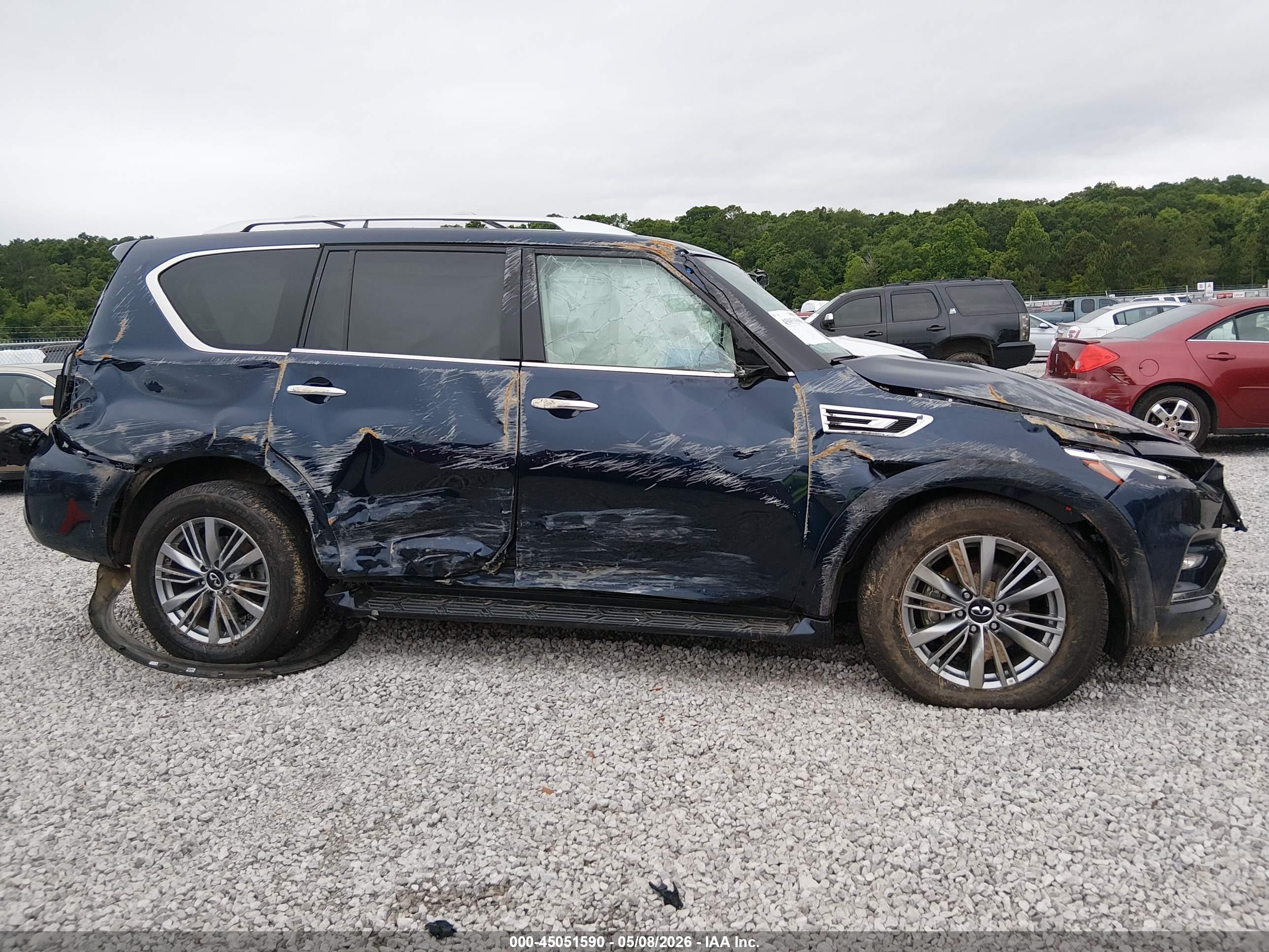 2021 Infiniti Qx80 Luxe Dark Blue vin: JN8AZ2AD9M9861609