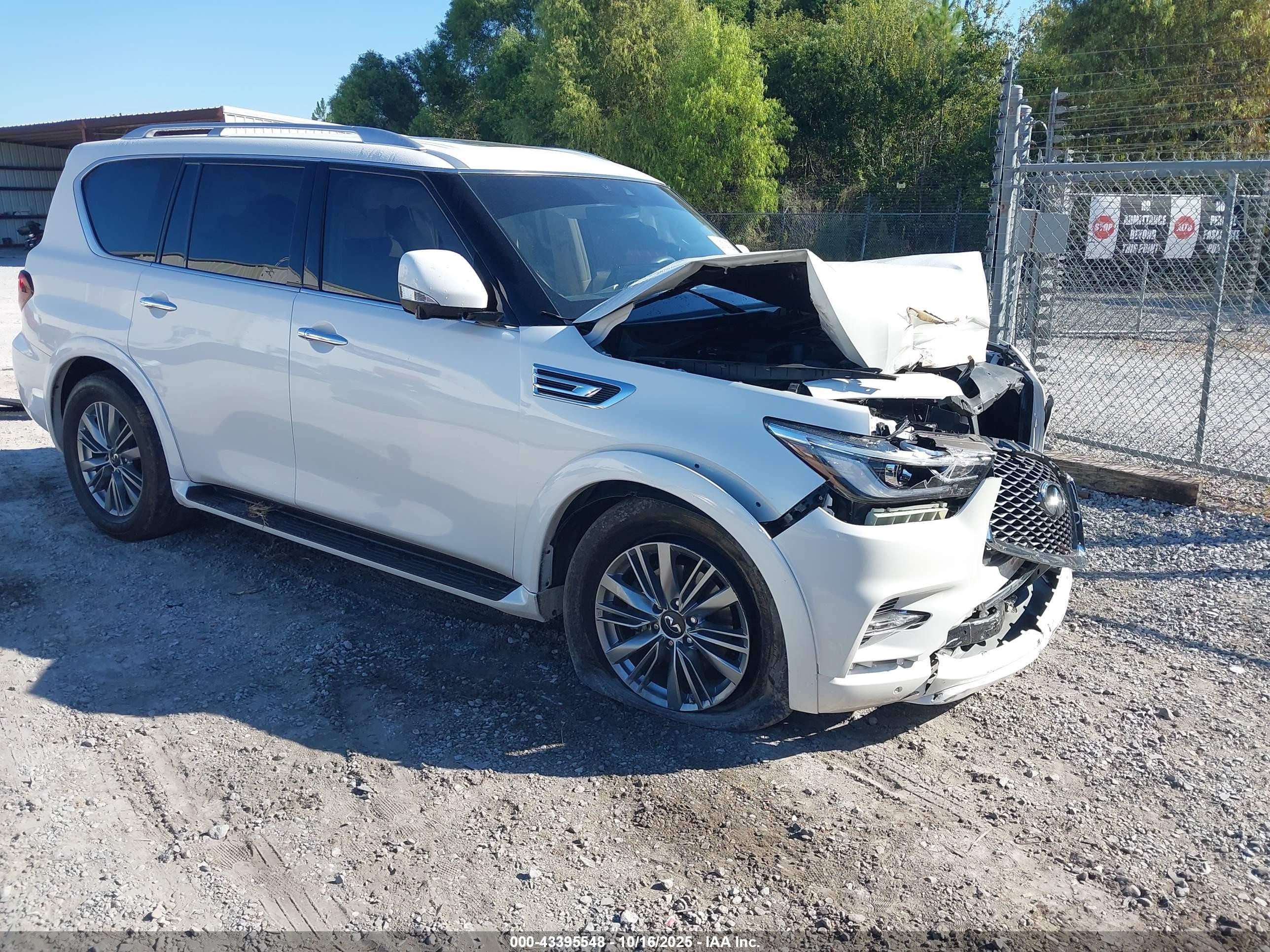 2022 Infiniti Qx80 Luxe White vin: JN8AZ2AF0N9741751