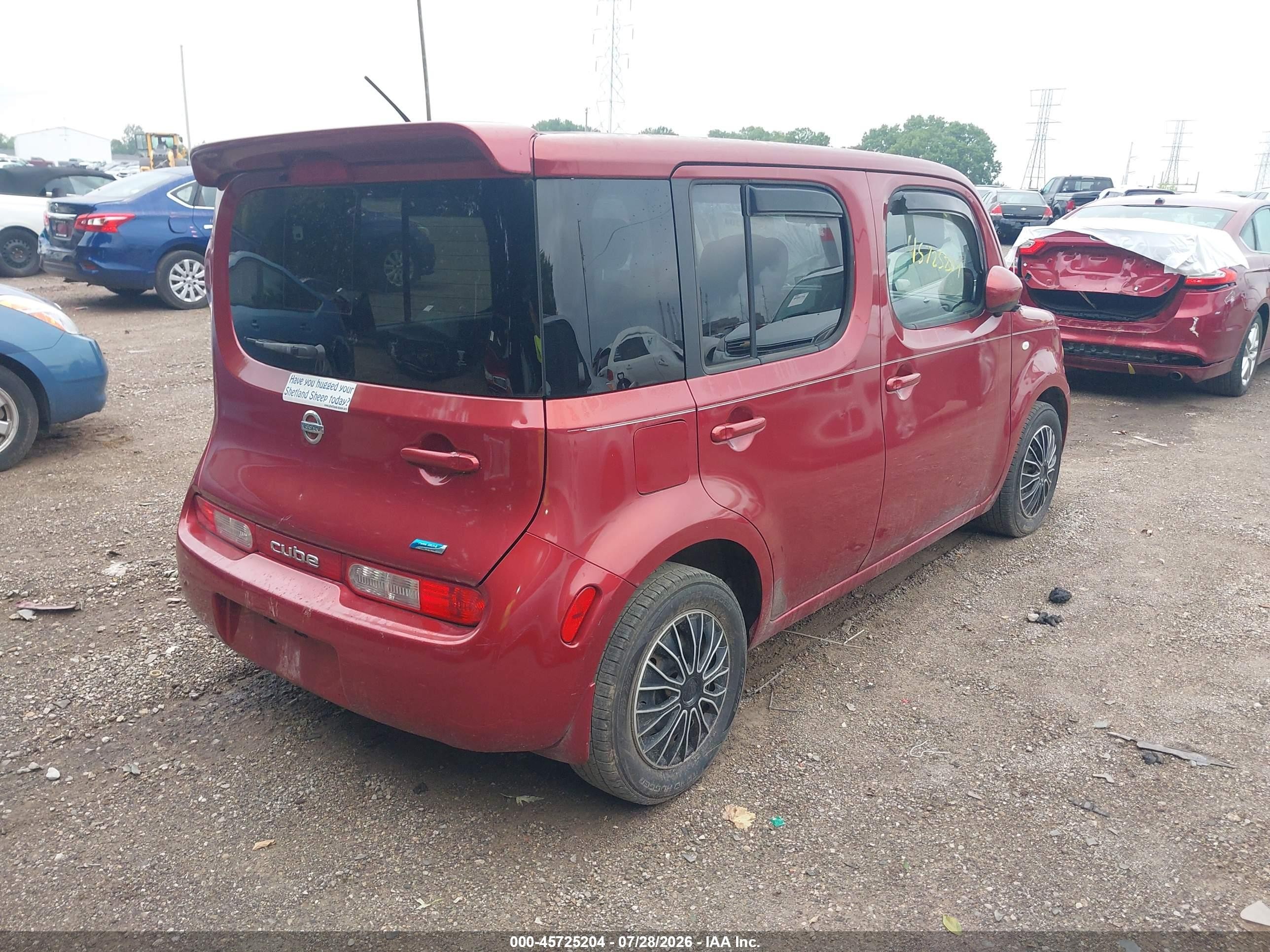 2013 Nissan Cube 1.8 S Красный vin: JN8AZ2KR7DT304565