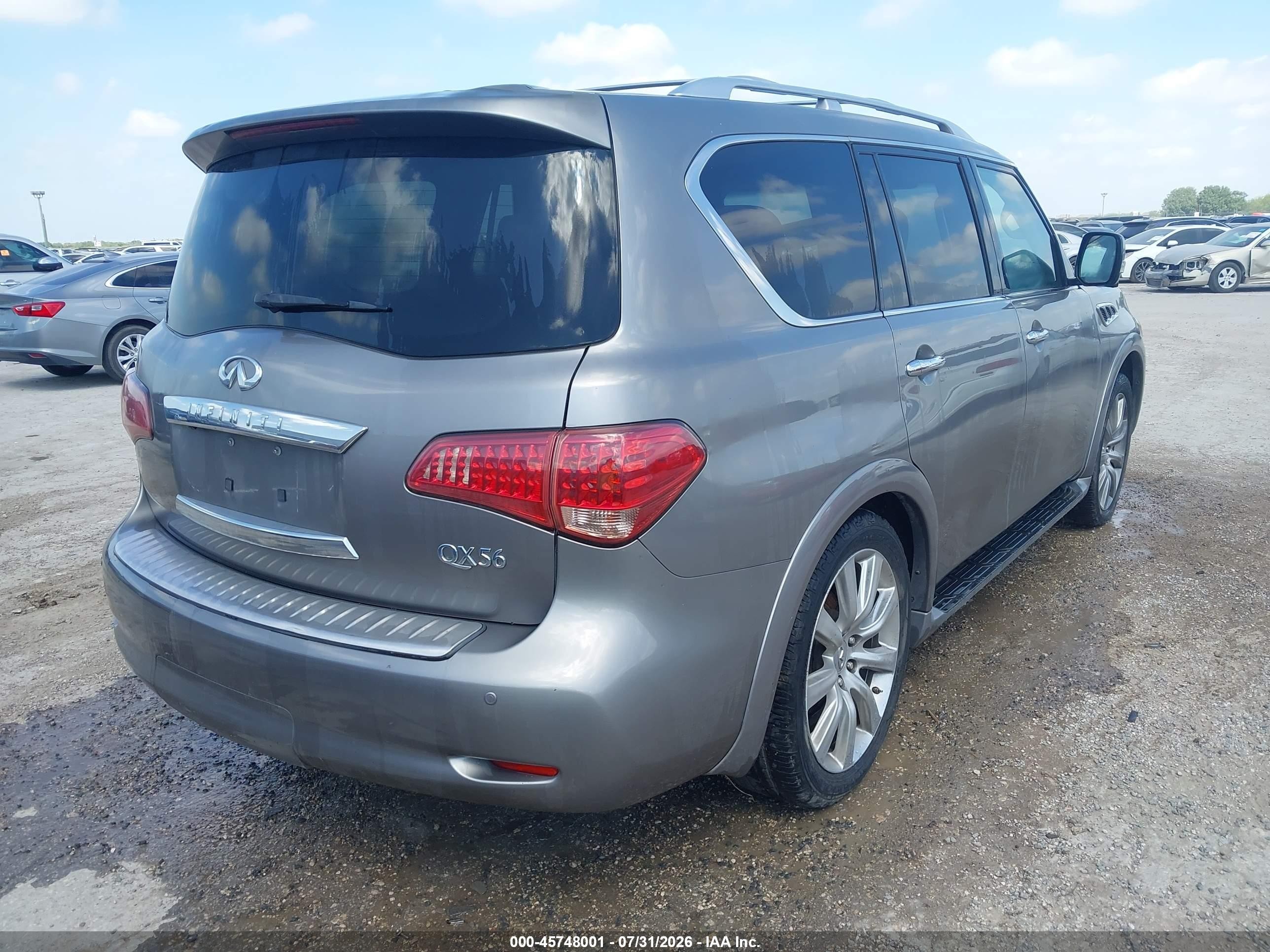 2012 Infiniti Qx56   Gray vin: JN8AZ2NC0C9315037