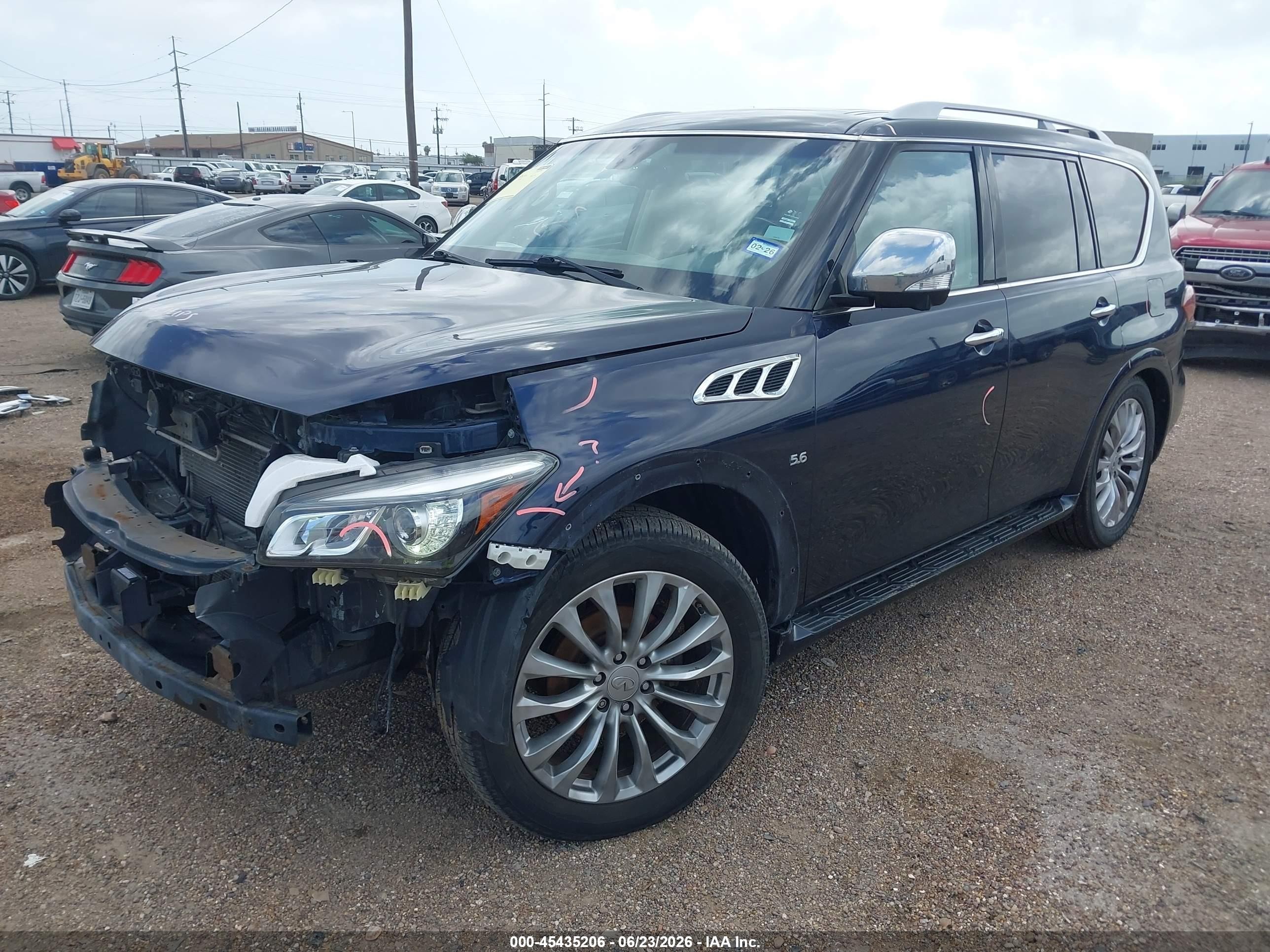 2015 Infiniti Qx80 Blue vin: JN8AZ2NC0F9371242