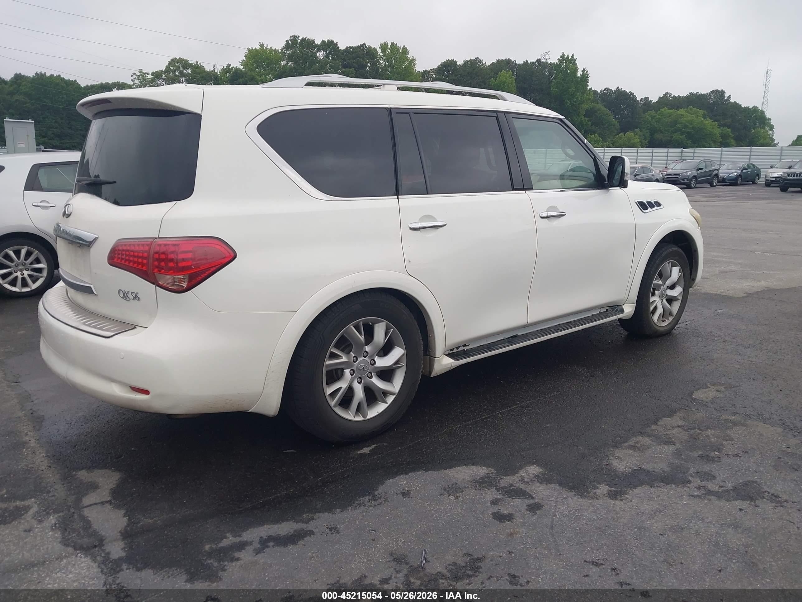 2012 Infiniti Qx56   White vin: JN8AZ2NC1C9317475