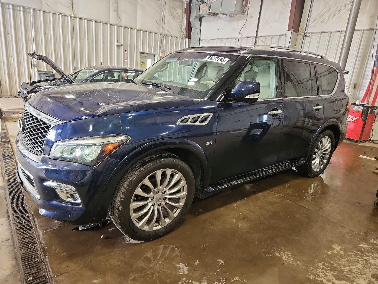 2015 Infiniti Qx80 Base Blue vin: JN8AZ2NC1F9372240