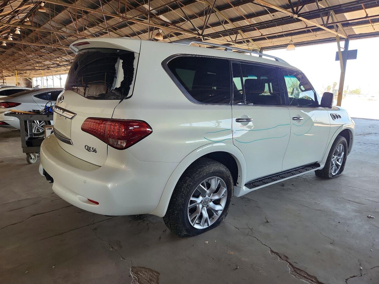 2011 Infiniti Qx56 Base White vin: JN8AZ2NC3B9301082