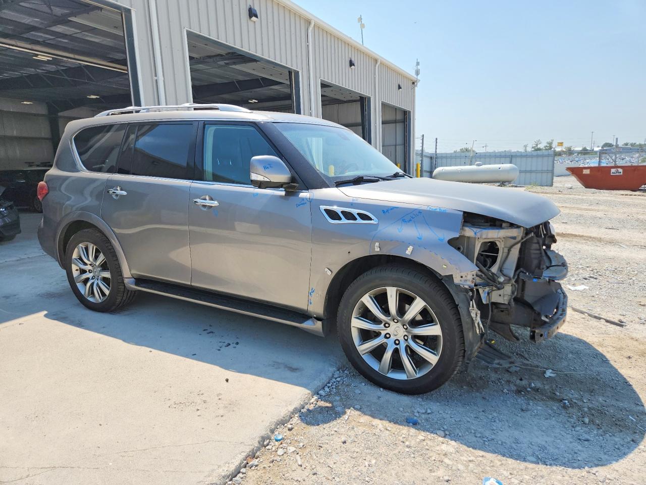 2012 Infiniti Qx56 Base Silver vin: JN8AZ2NC4C9315347