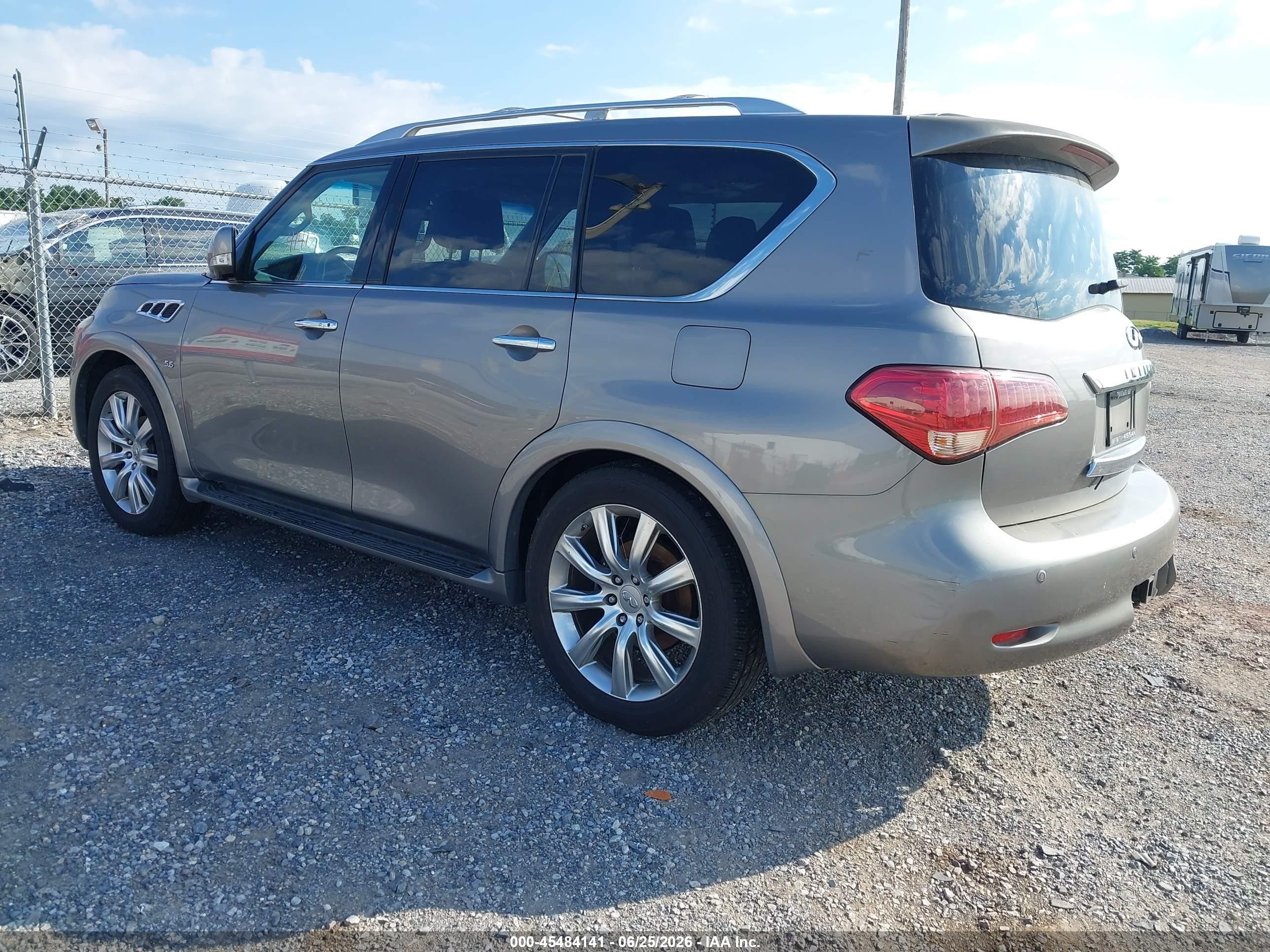 2014 Infiniti Qx80   Silver vin: JN8AZ2NC4E9351607
