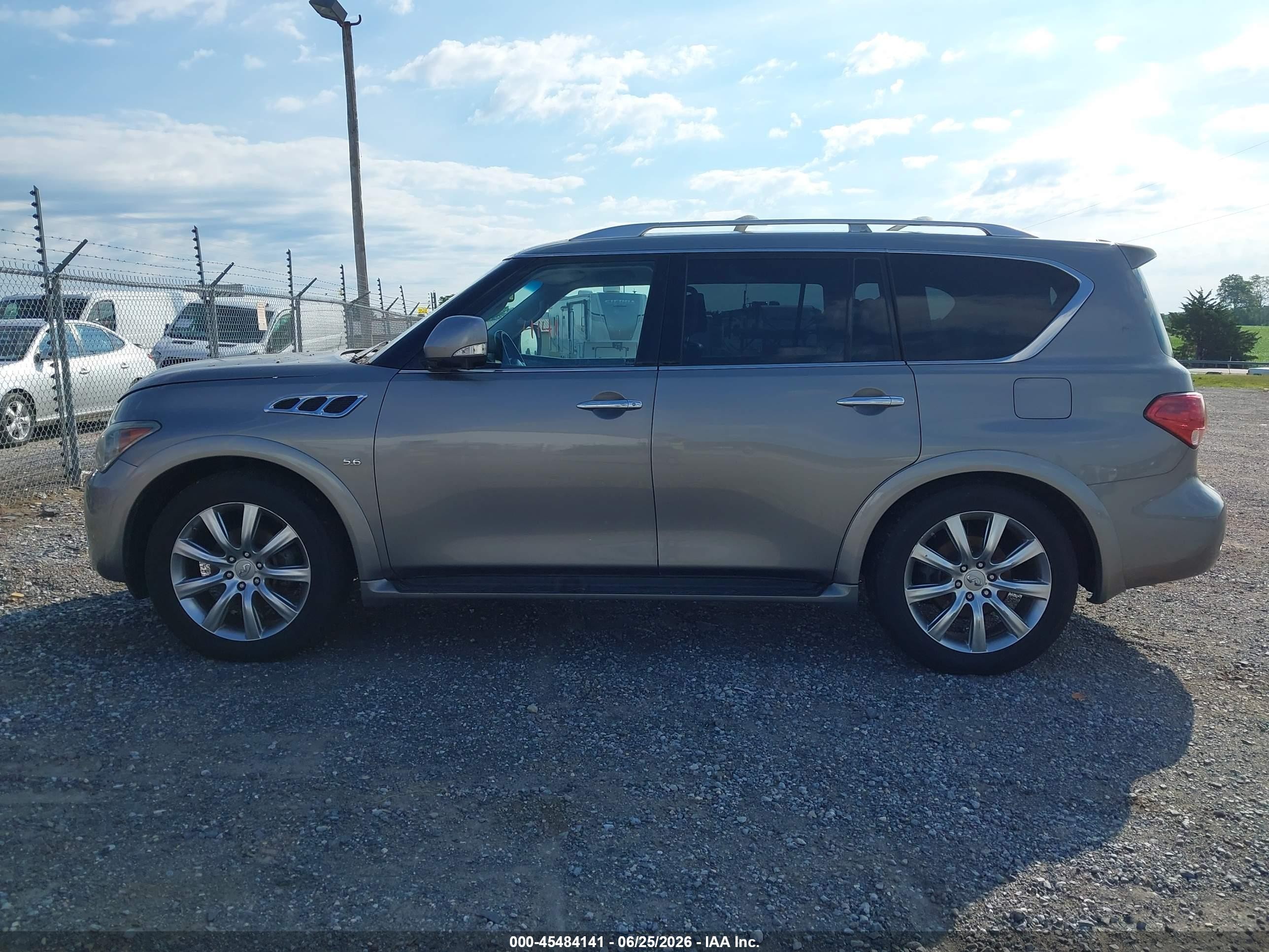 2014 Infiniti Qx80   Silver vin: JN8AZ2NC4E9351607