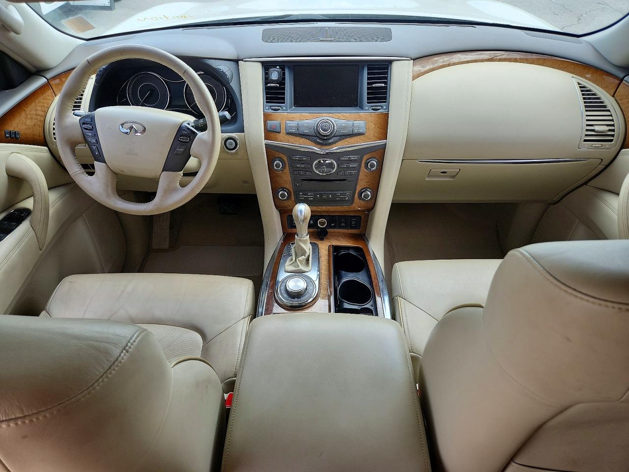 2012 Infiniti Qx56 Base White vin: JN8AZ2NC5C9317804