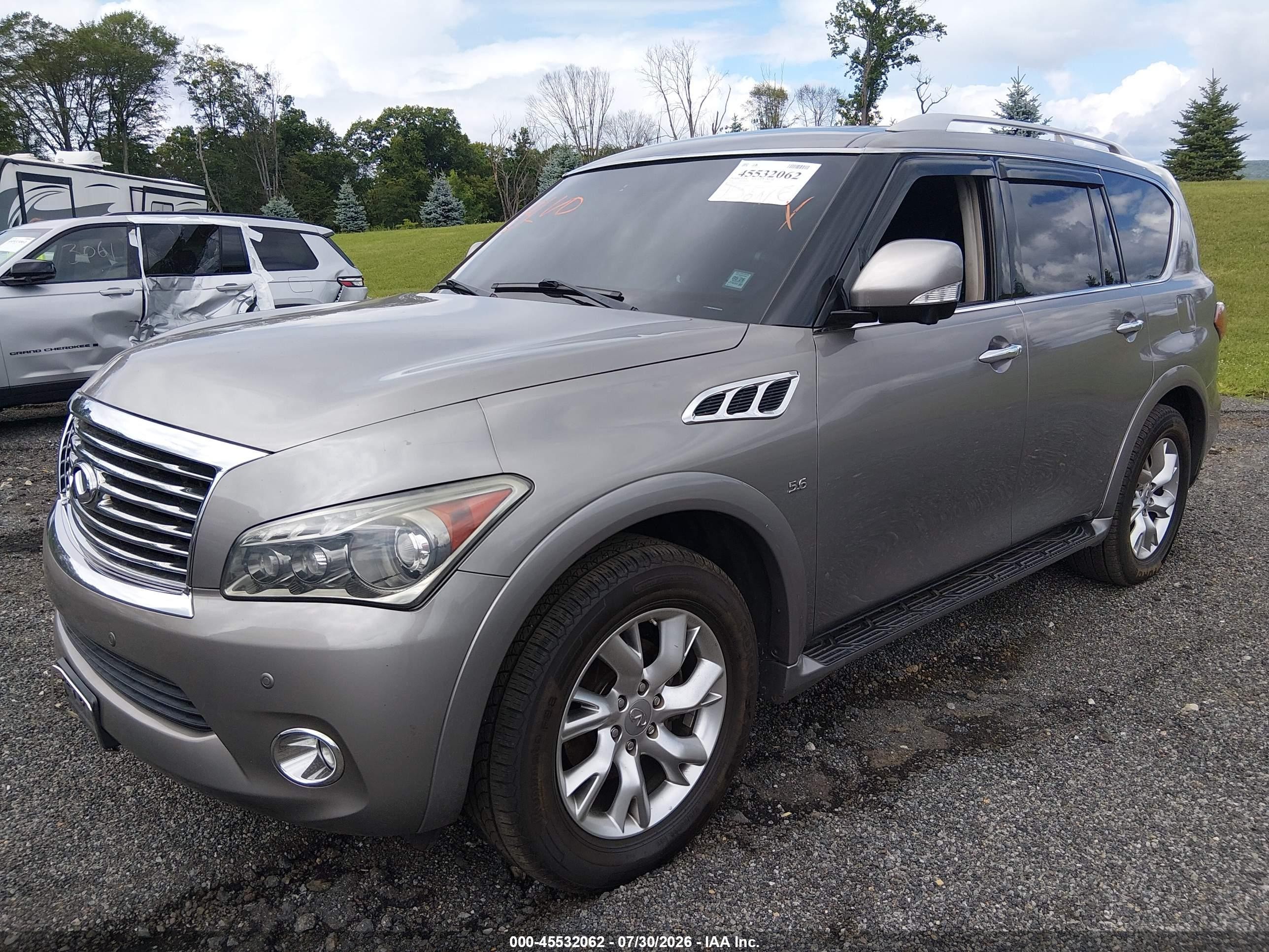 2014 Infiniti Qx80   Gray vin: JN8AZ2NC8E9353201
