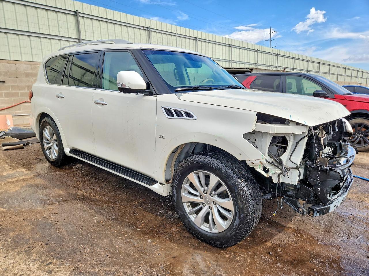 2015 Infiniti Qx80 Base White vin: JN8AZ2NC8F9370257