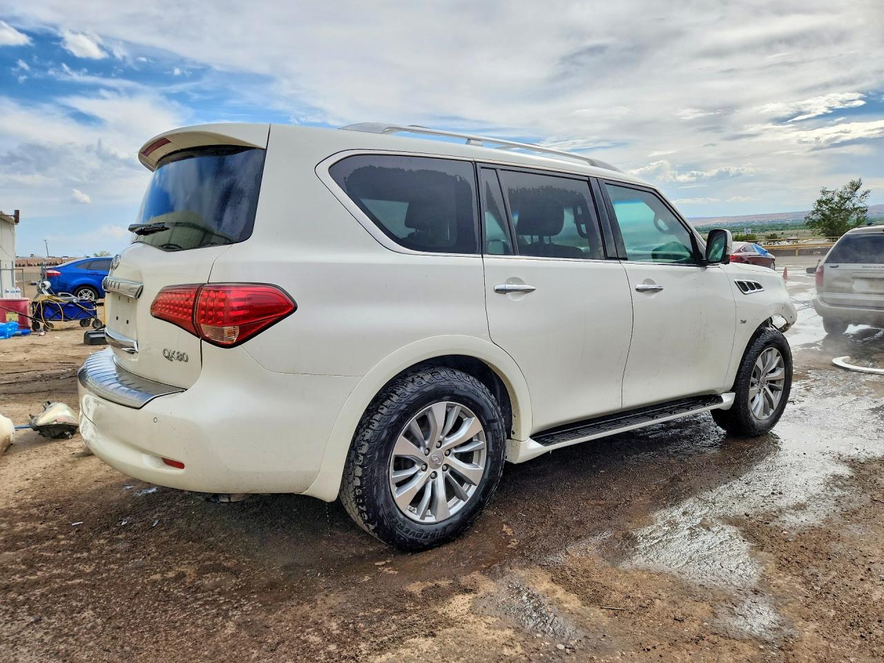 2015 Infiniti Qx80 Base White vin: JN8AZ2NC8F9370257