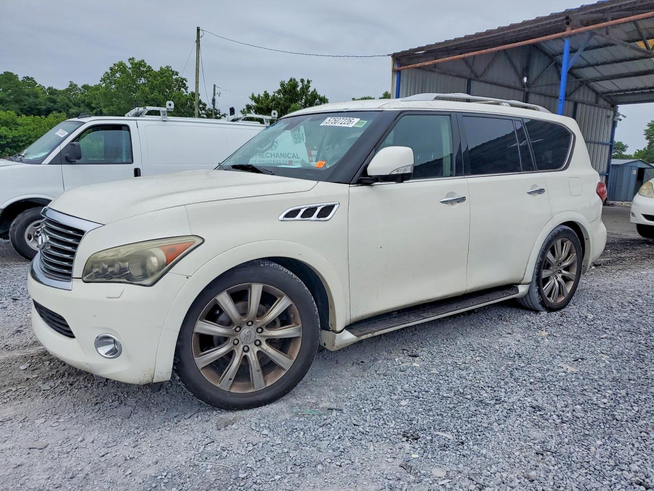 2011 Infiniti Qx56 Base White vin: JN8AZ2NC9B9300681
