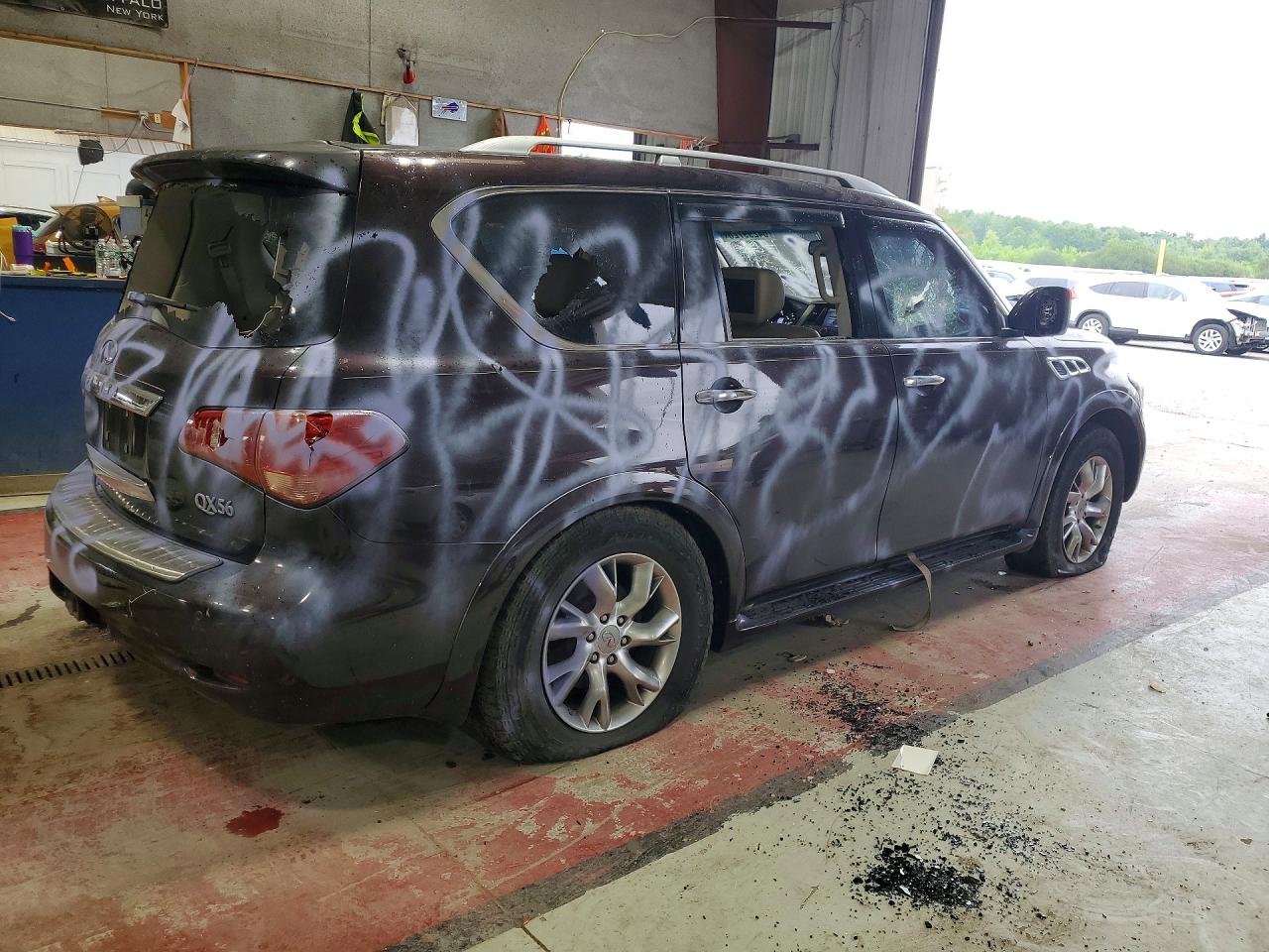 2011 Infiniti Qx56 Base Burgundy vin: JN8AZ2NC9B9301054