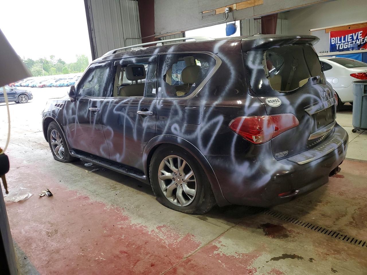 2011 Infiniti Qx56 Base Burgundy vin: JN8AZ2NC9B9301054
