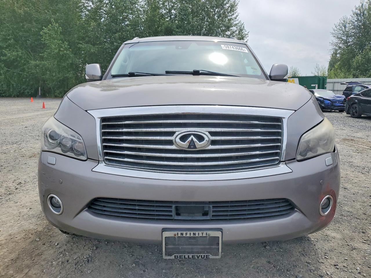 2012 Infiniti Qx56 Base Silver vin: JN8AZ2NC9C9316459